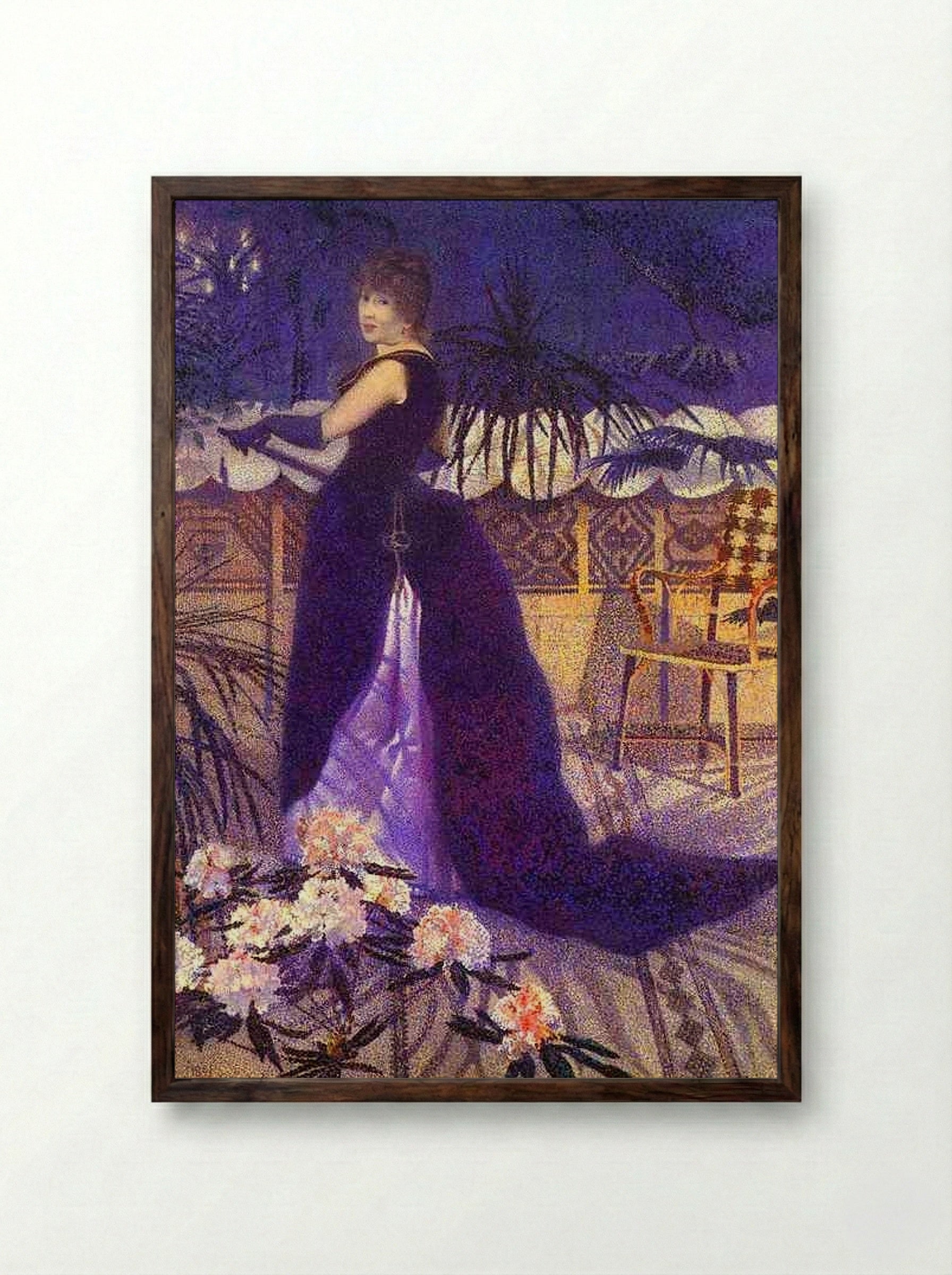 Madame Hector France - Georges Seurat - Framed Print Dark Wood