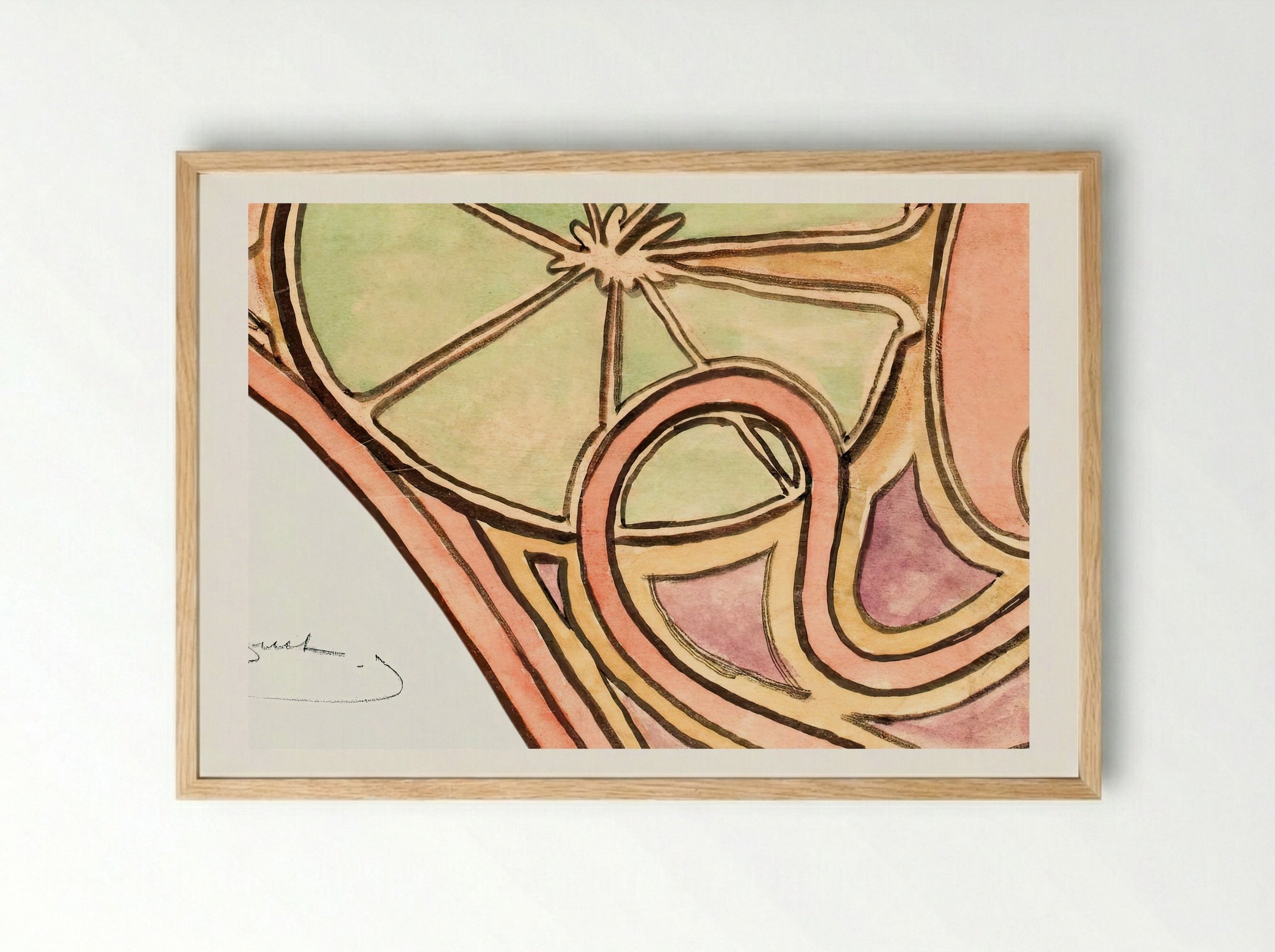 Decor of the Basin Rim of the Fouquet Boutique Fountain - Alphonse Mucha - Framed Print Wood