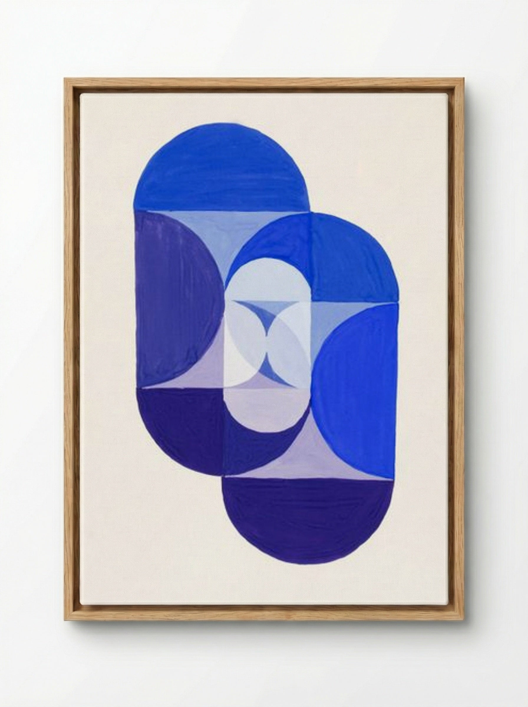 Key Blue (From the Series 'The Mathematical Basis of the Arts') - Joseph Schillinger - Framed Canvas Wood