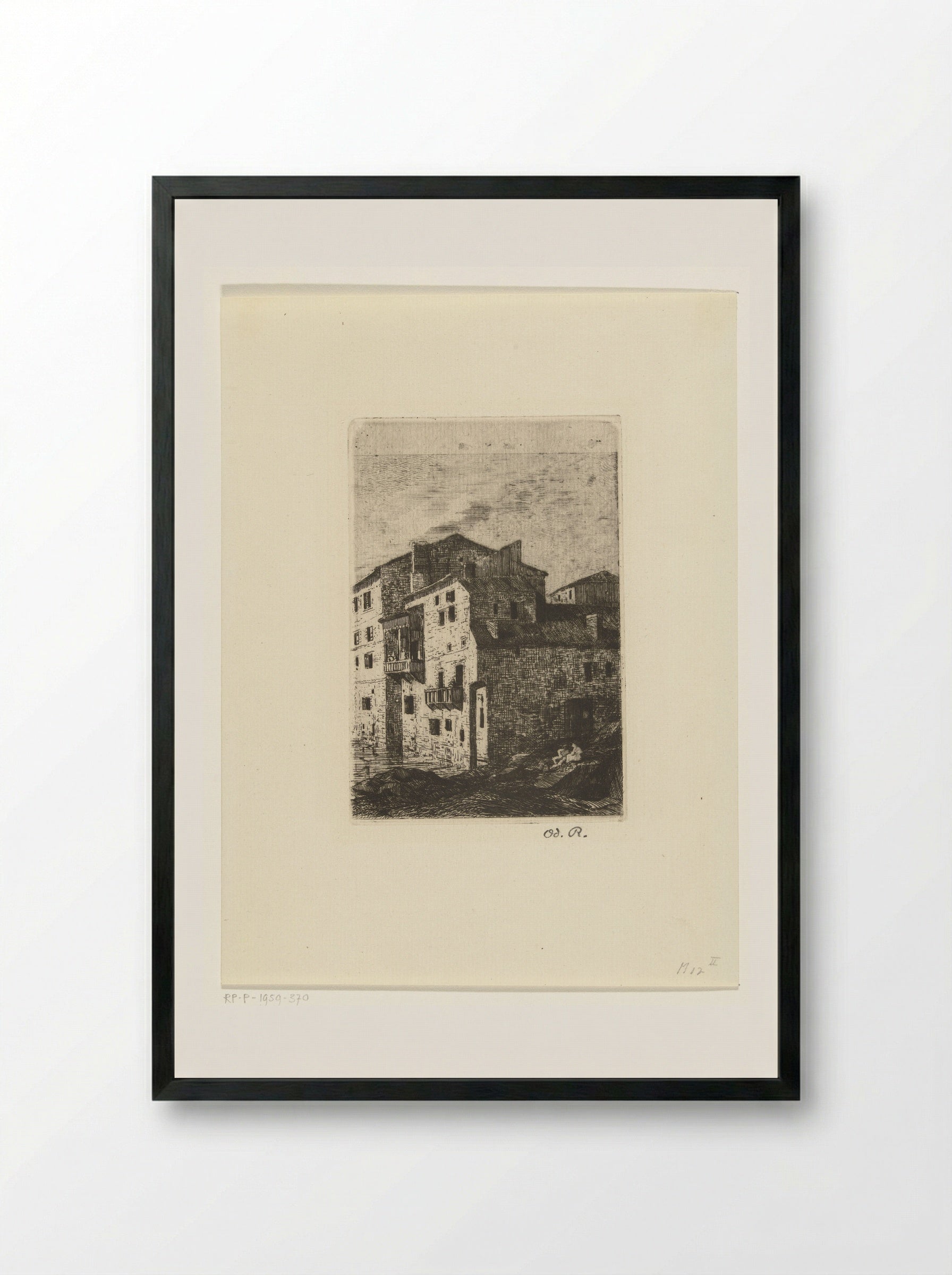 Saint-Jean-Pied-de-Port - Odilon Redon - Framed Print Black