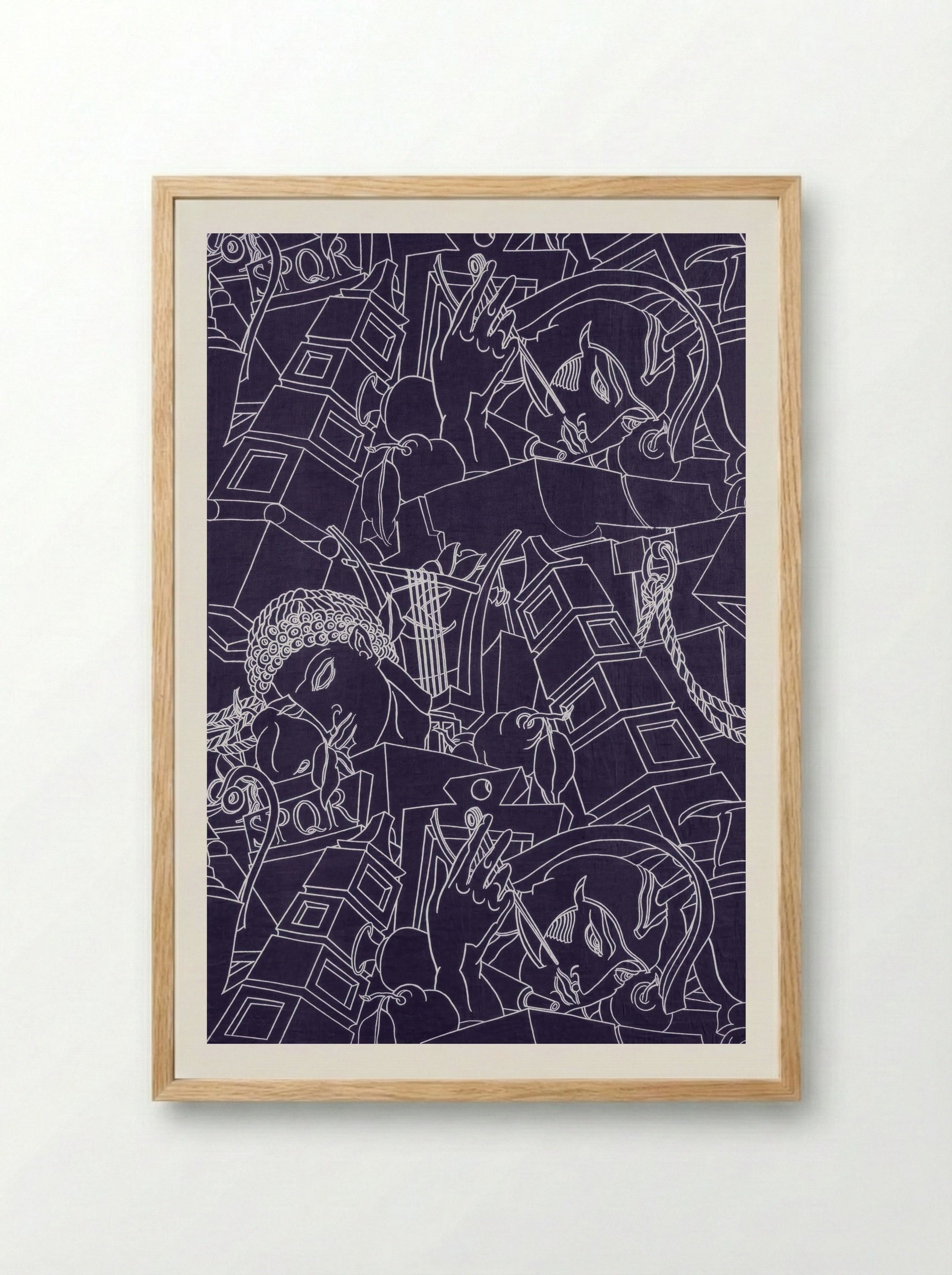 SPQR (Textile Design) - Victor Proetz - Framed Print Wood