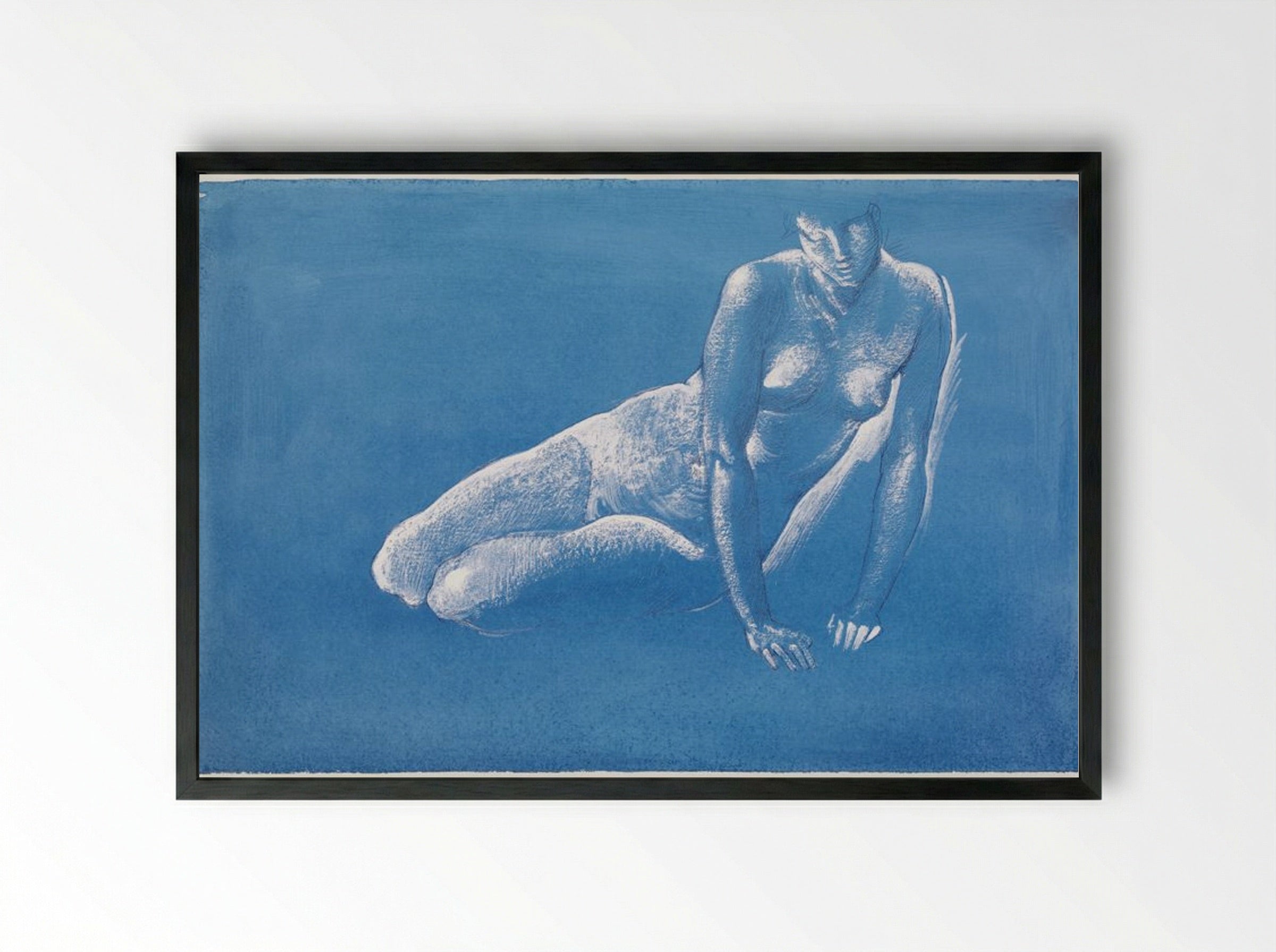 Study of Medusa for 'The Death of Medusa I' - Edward Burne-Jones - Framed Print Black