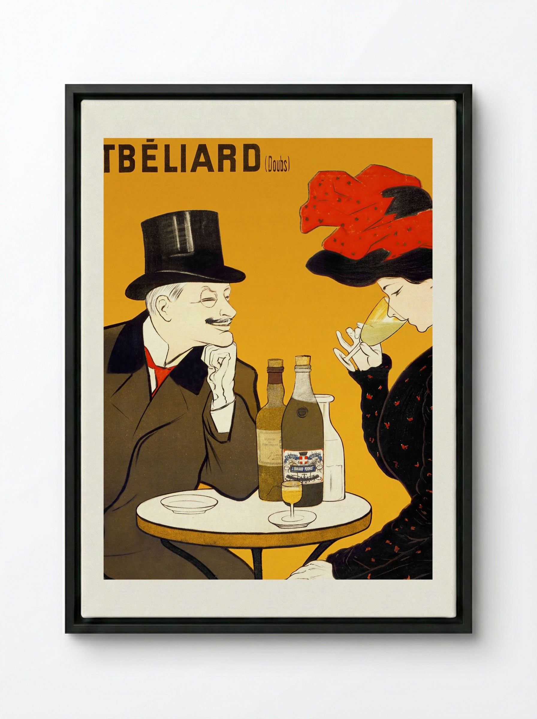 J. Edouard Pernot Liqueur Mont-Christ - Leonetto Cappiello - Framed Canvas Black