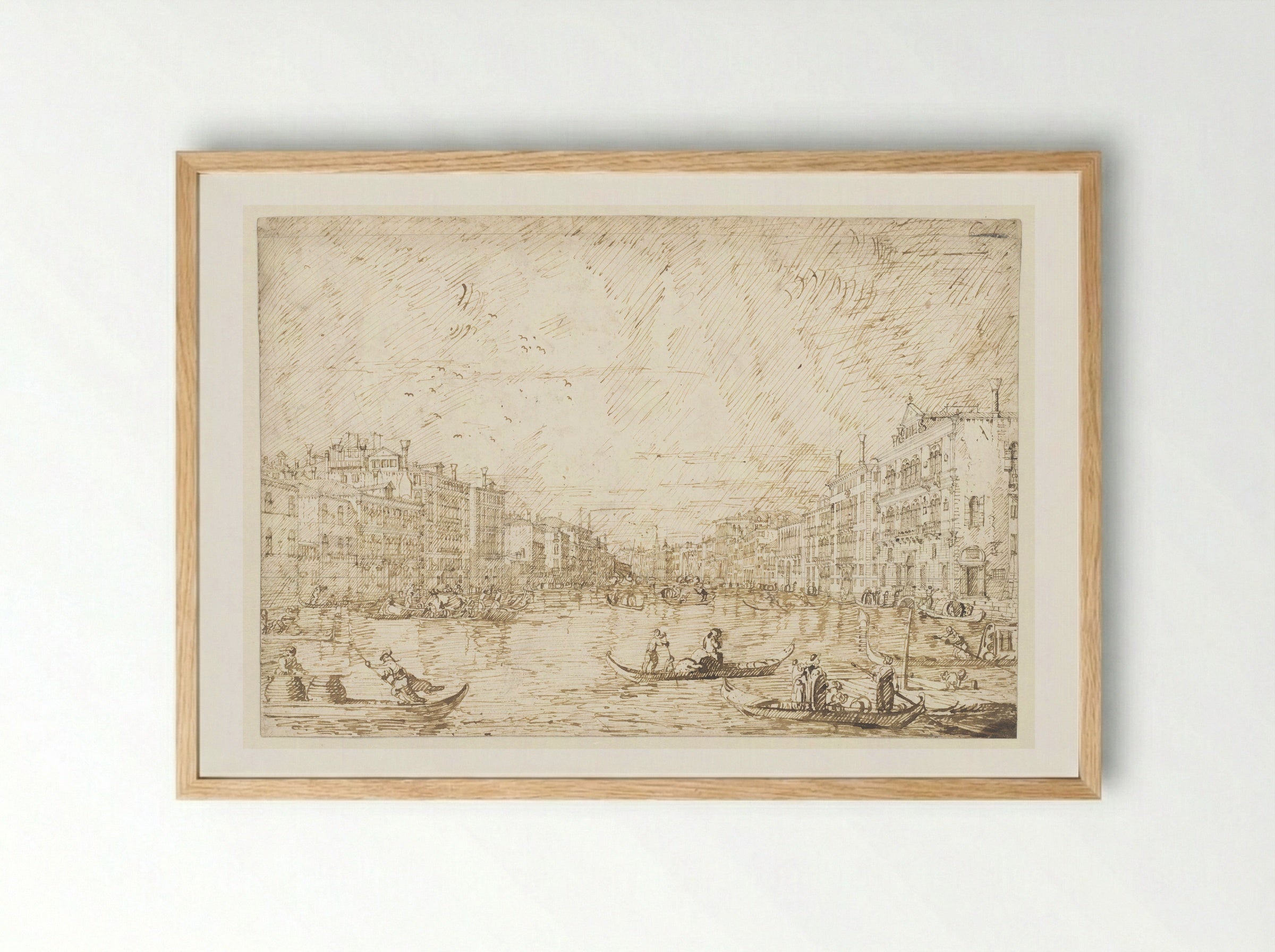 The Grand Canal, Venice - Canaletto - Framed Print Wood