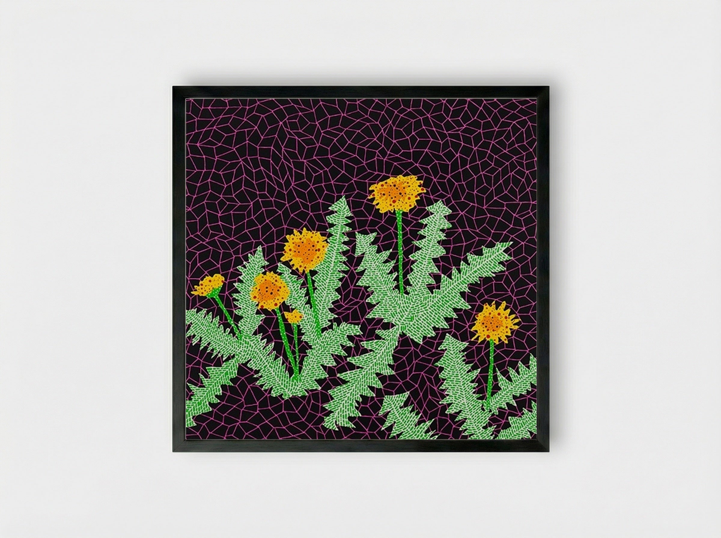 Dandelions - Yayoi Kusama - Framed Print Black