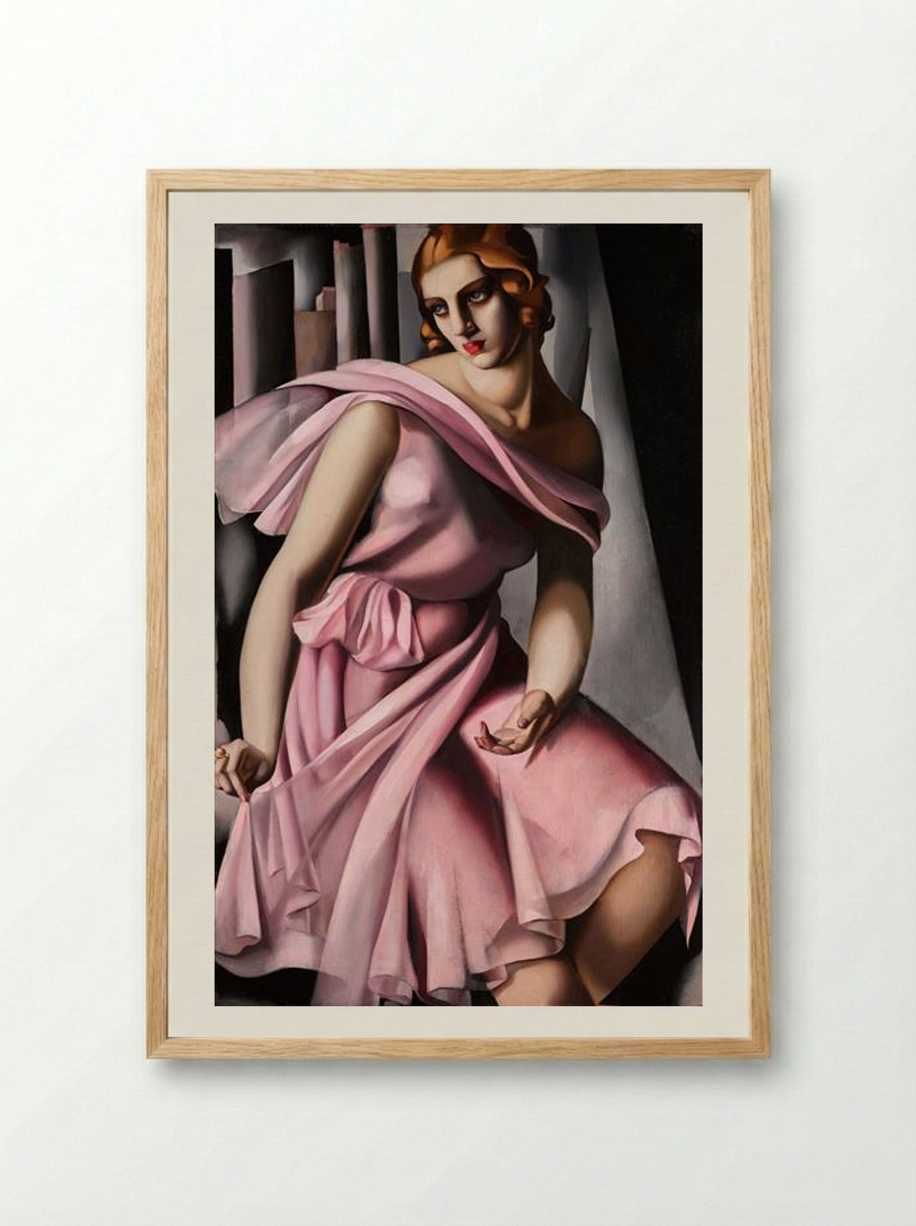 Portrait of Romana de La Salle - Tamara de Lempicka - Framed Print Wood
