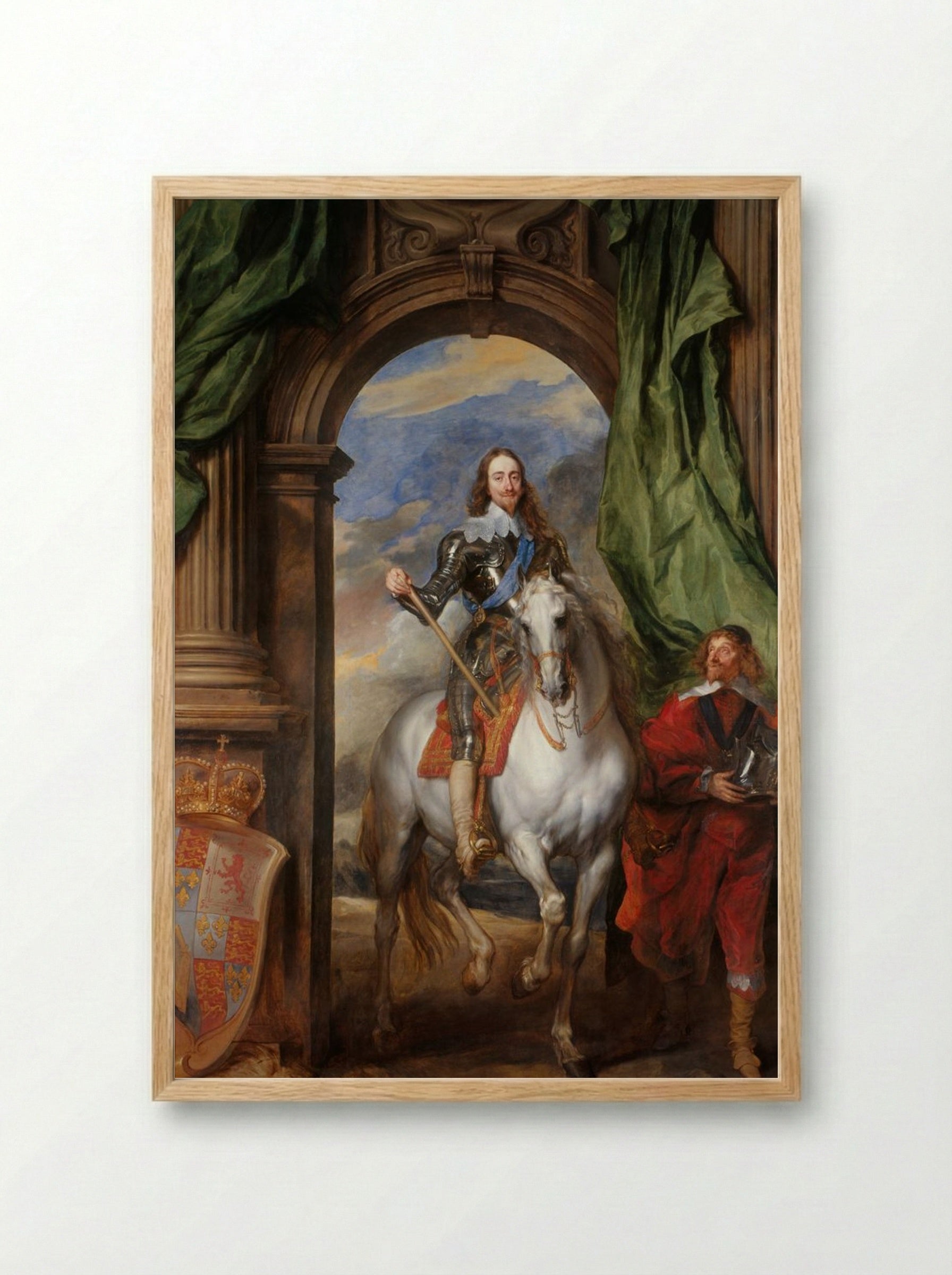 Charles I at the Hunt - Anthony van Dyck - Framed Print Wood