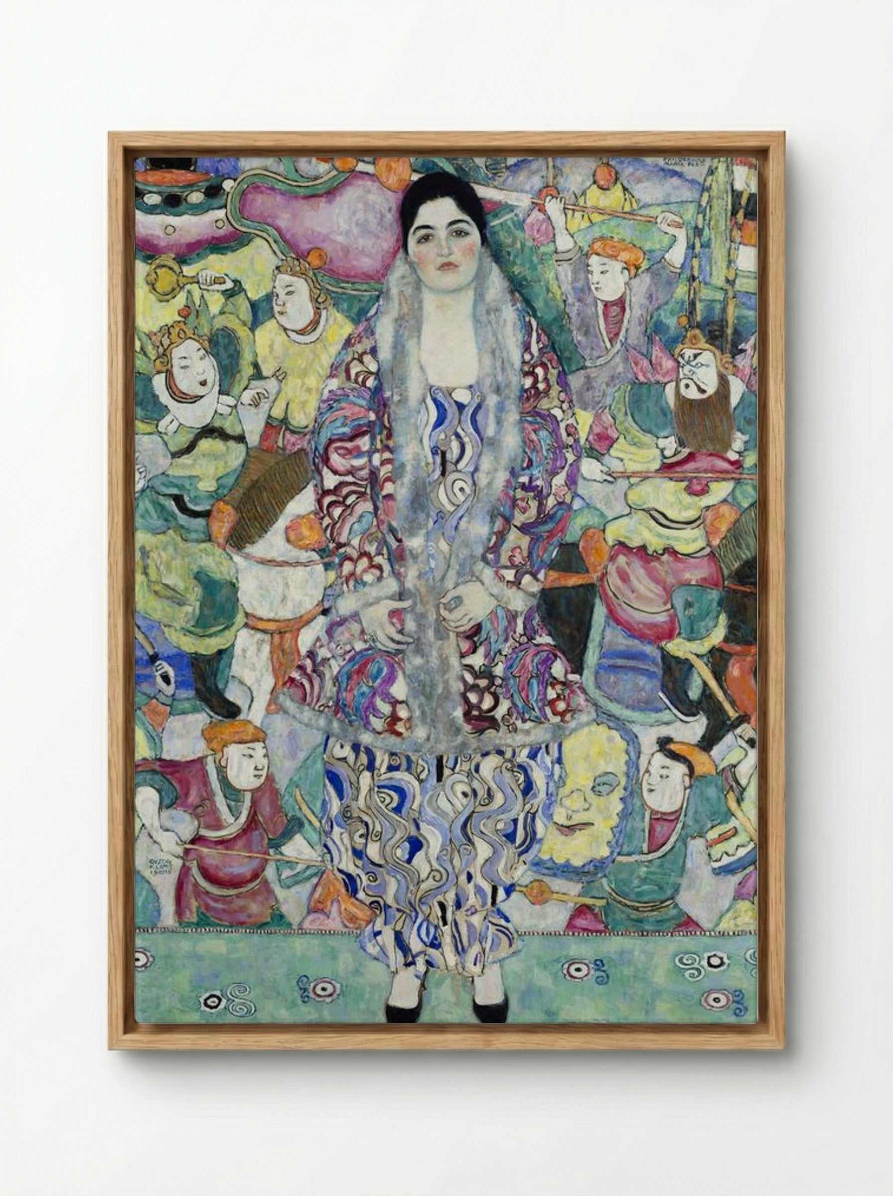 Portrait of Friederike Maria Beer - Gustav Klimt - Framed Canvas Wood