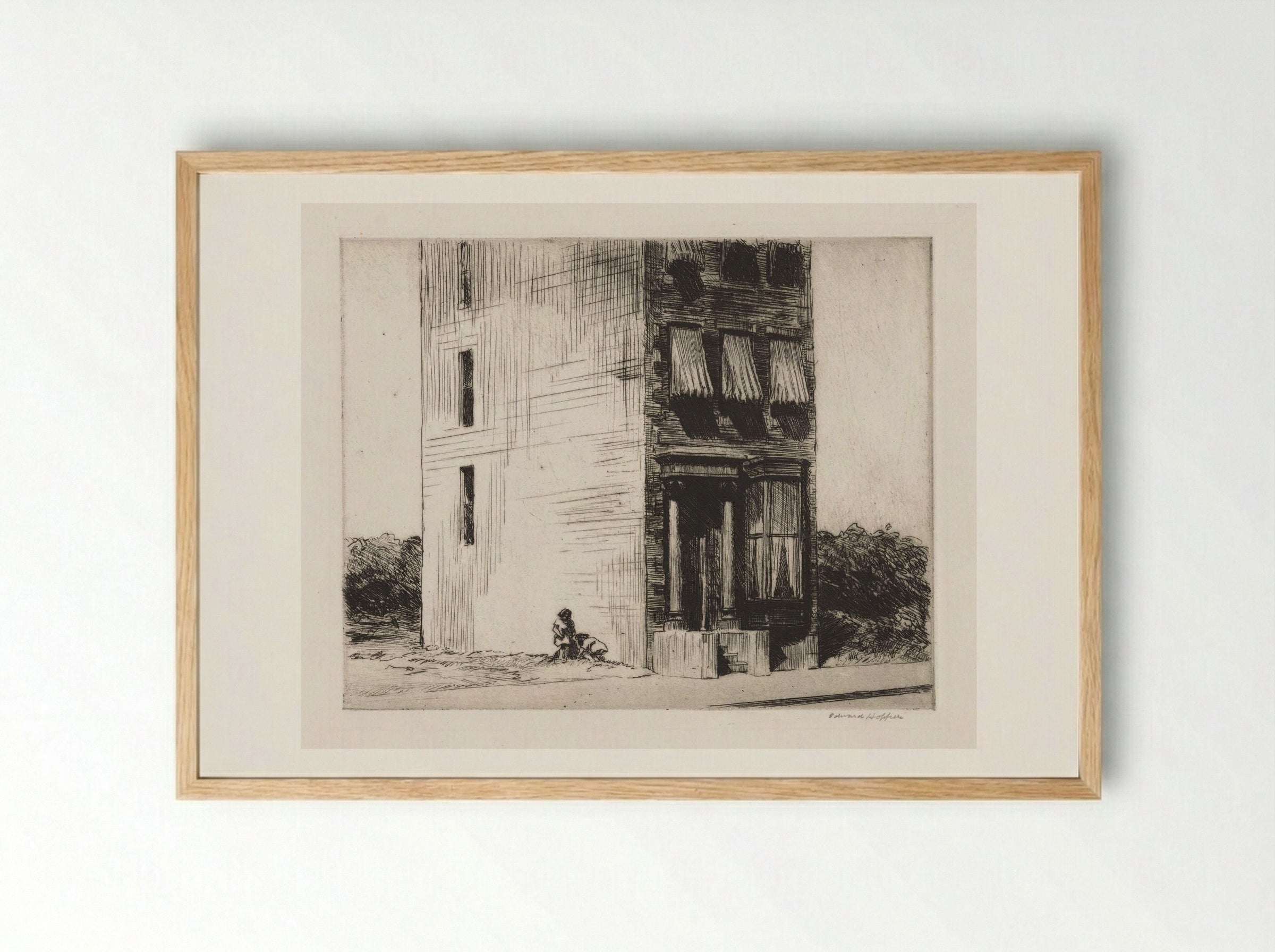 The Lonely House - Edward Hopper - Framed Print Wood