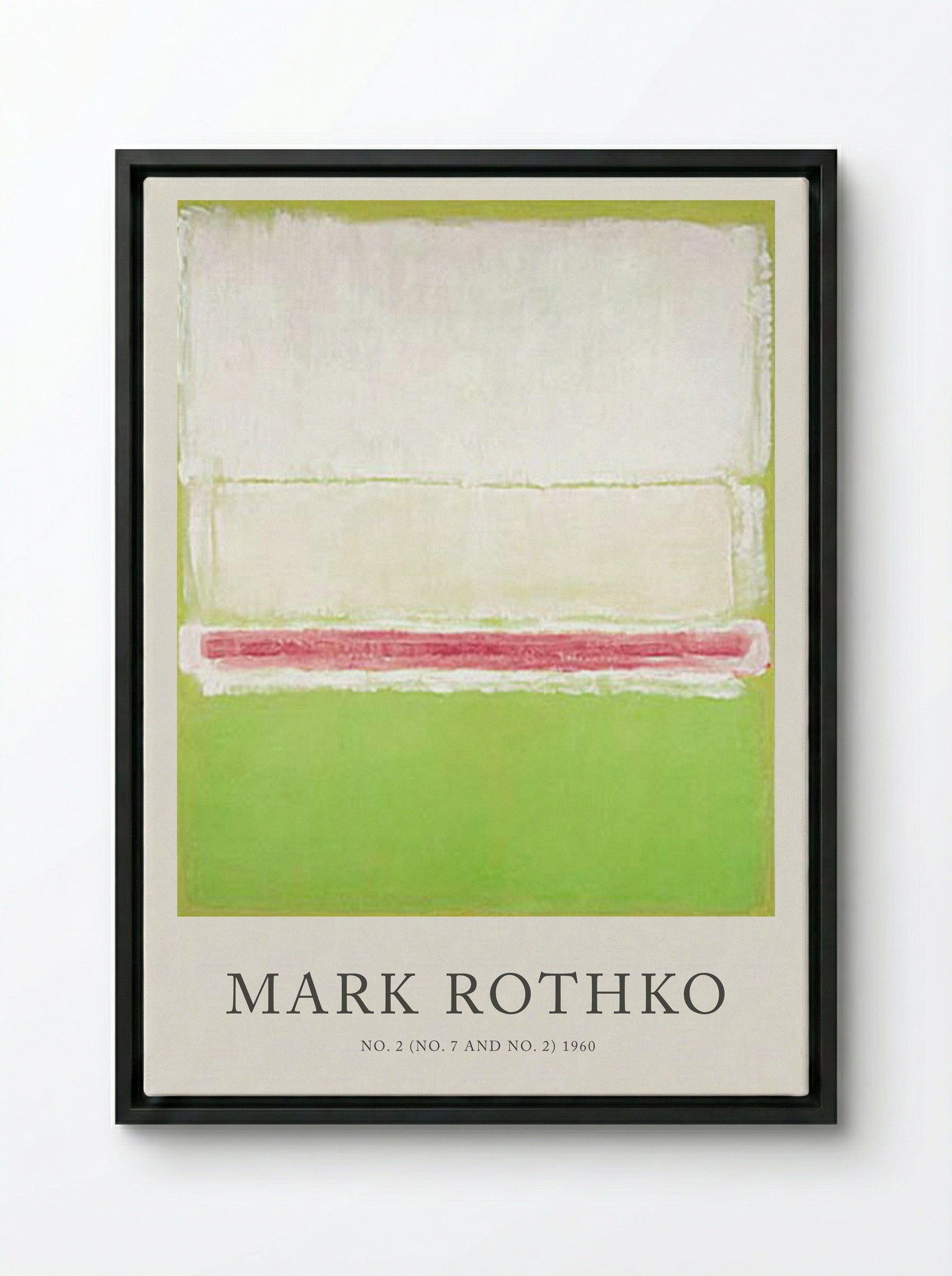 No. 2 (No. 7 and No. 2) - Mark Rothko - Framed Canvas Black