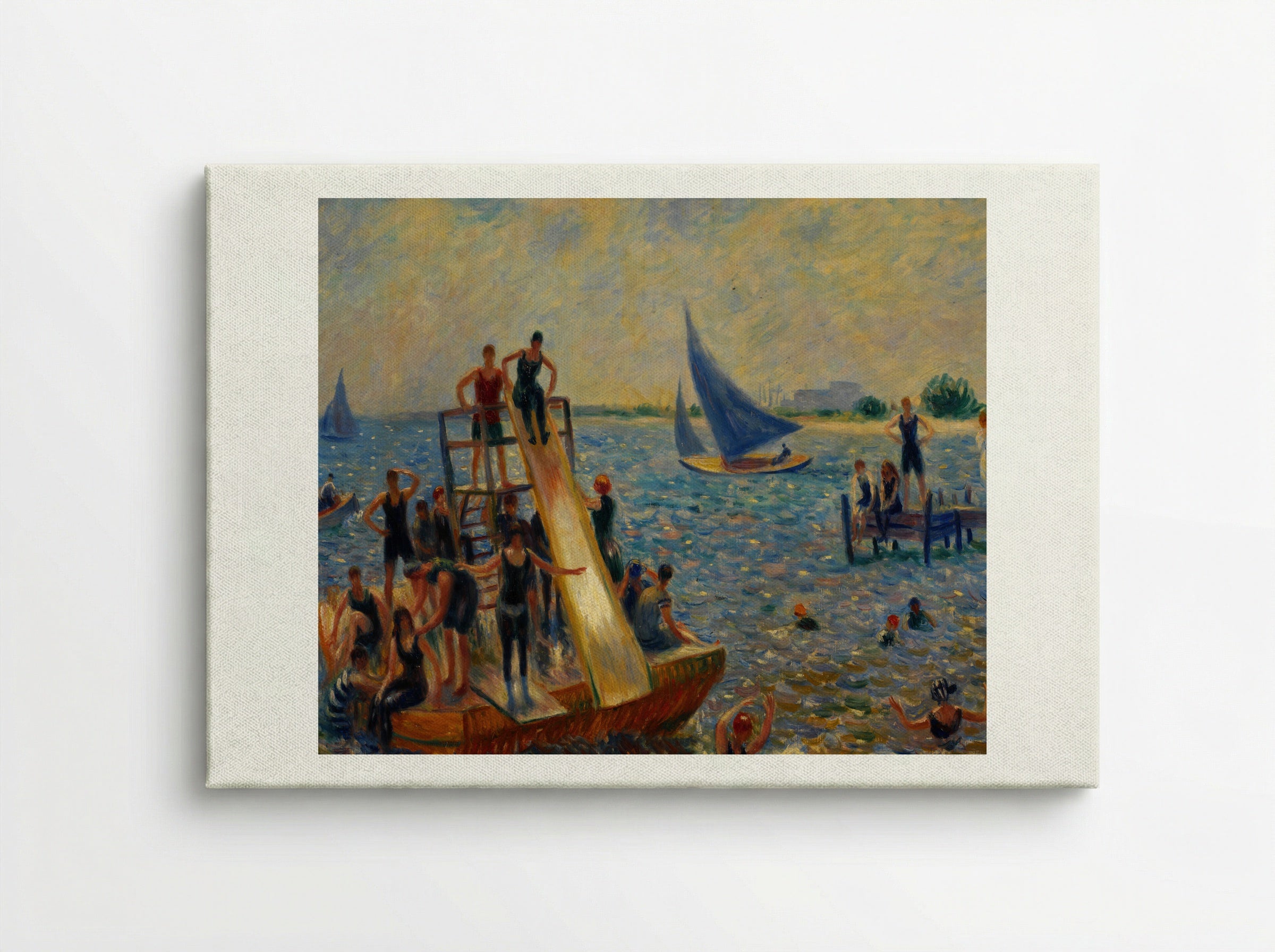 The Raft - William James Glackens - Canvas