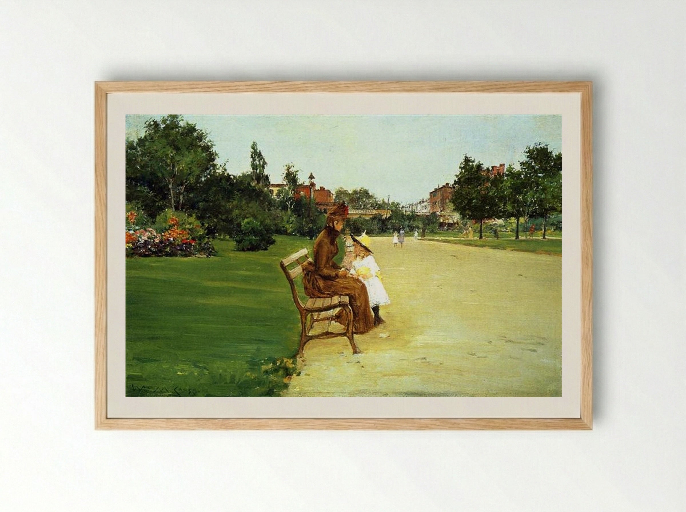 The Park - William Merritt Chase - Framed Print Wood