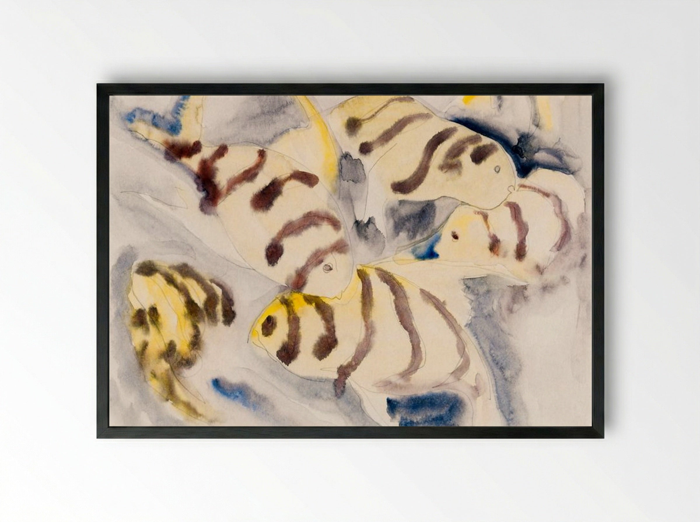 Fish Series, No. 3 - Charles Demuth - Framed Print Black