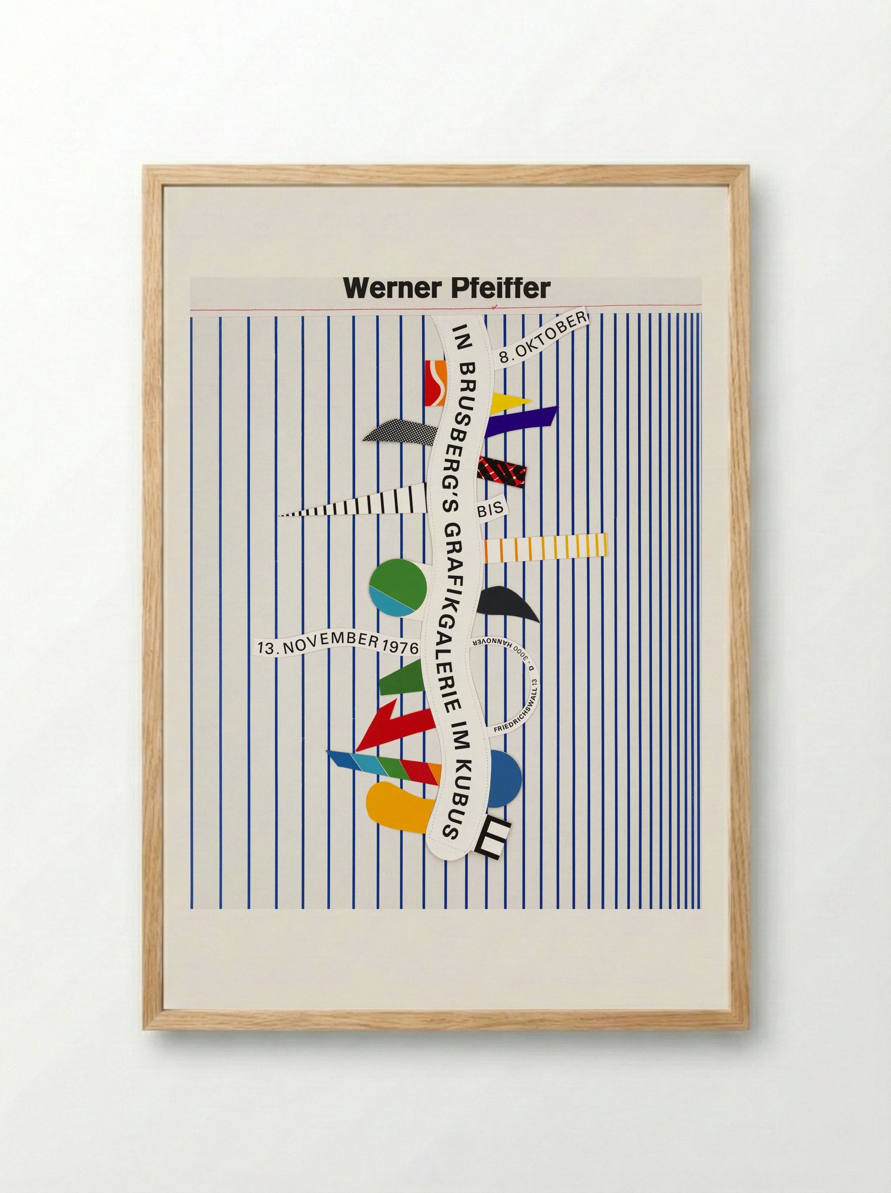 Exhibition in Brusberg's Grafikgalerie im Kubus - Werner Pfeiffer - Framed Print Wood