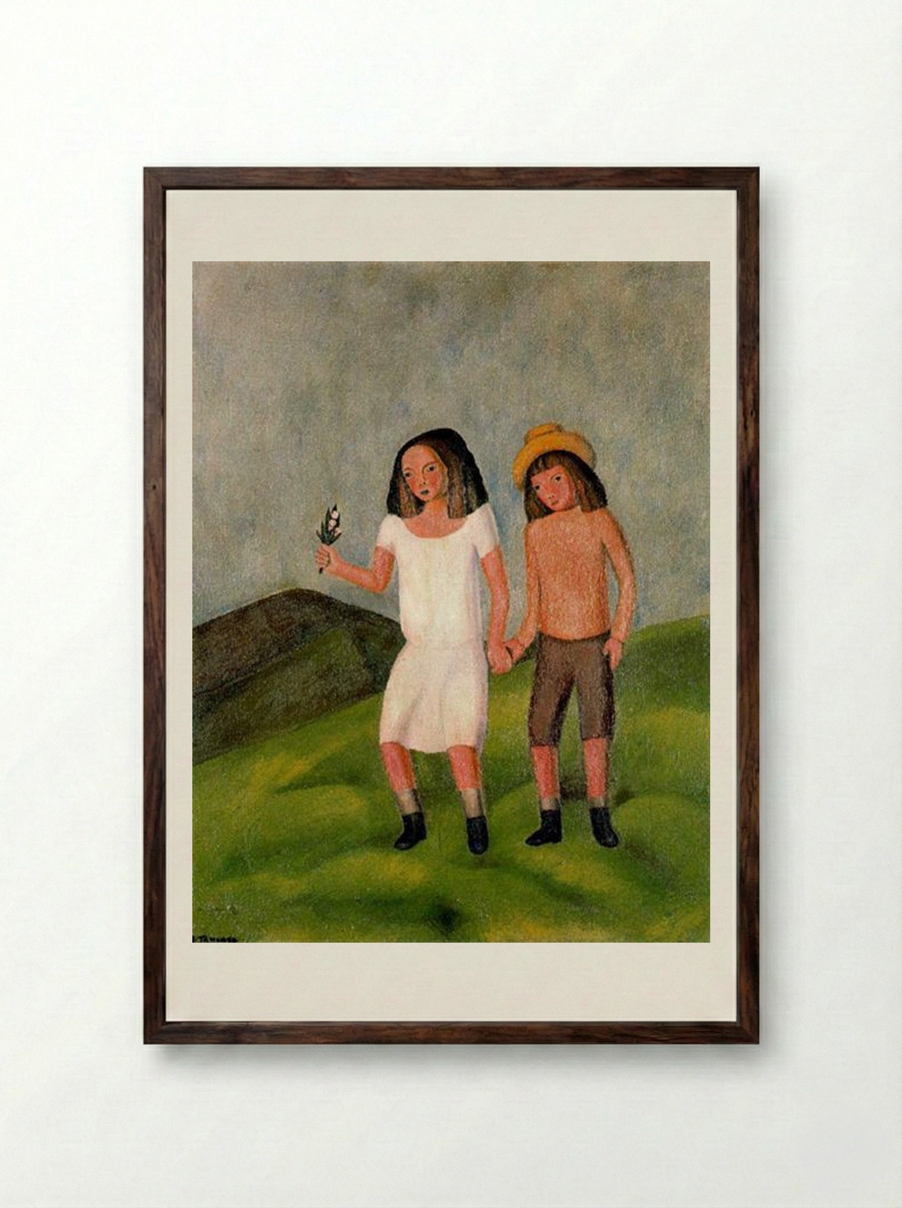 Niños - Rufino Tamayo - Framed Print Dark Wood