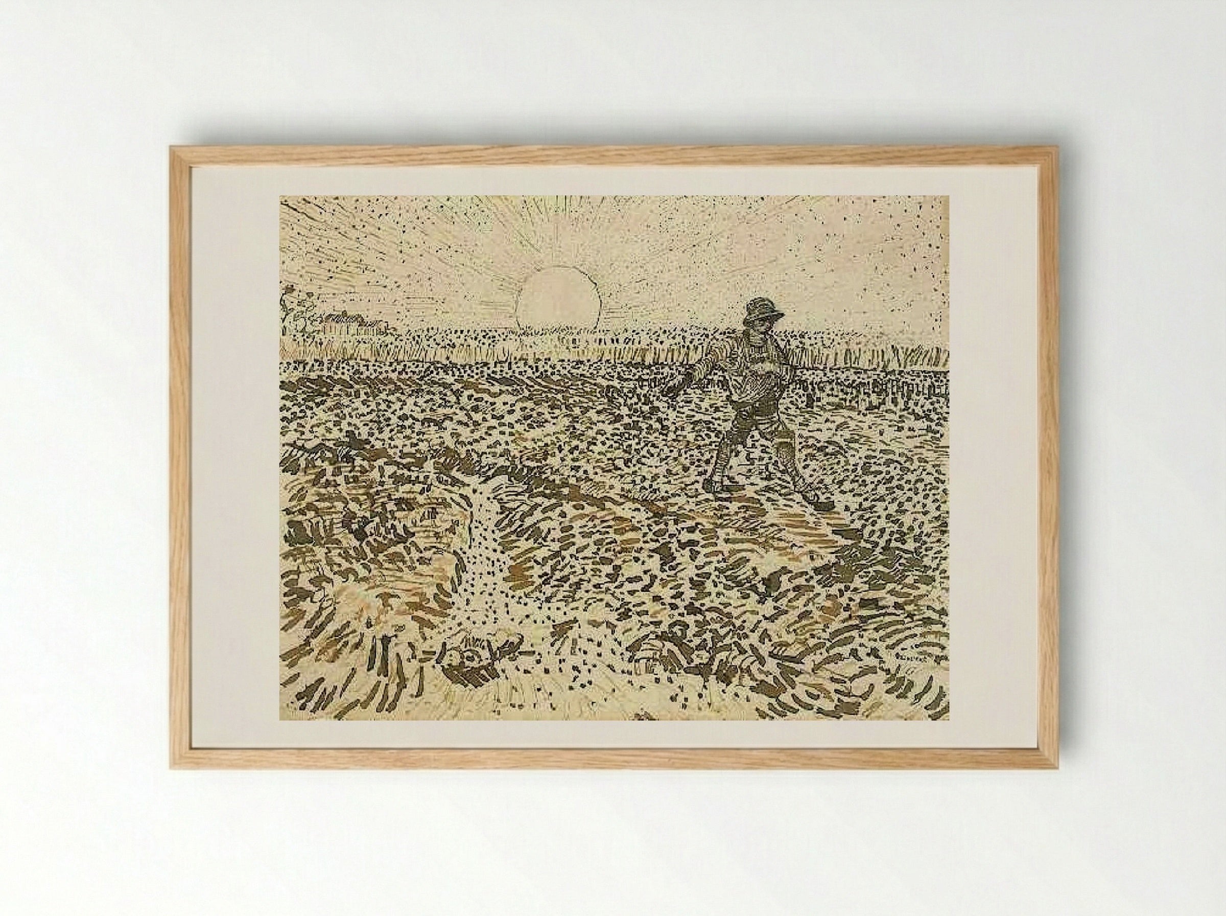 The Sower - Vincent van Gogh - Framed Print Wood