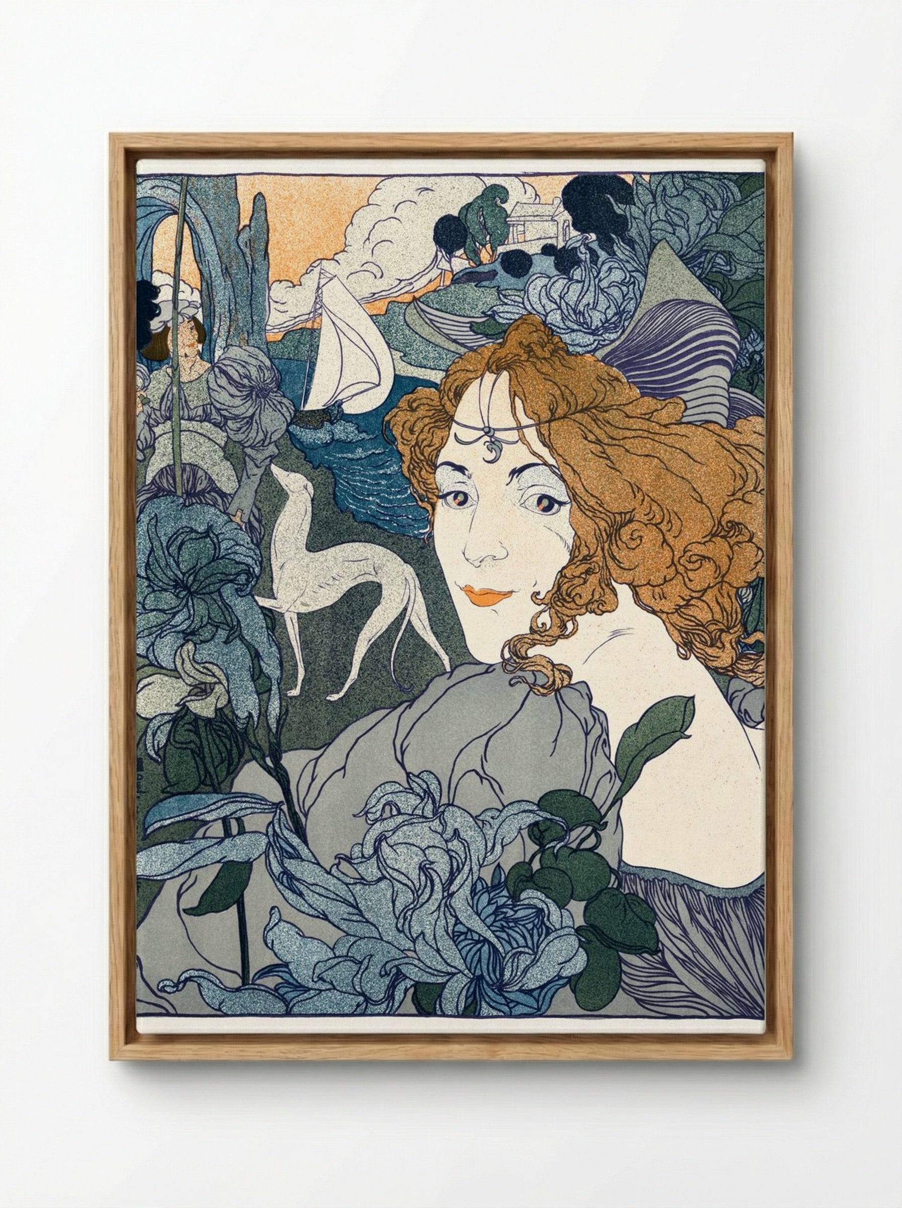 Retour - Georges de Feure - Framed Canvas Wood