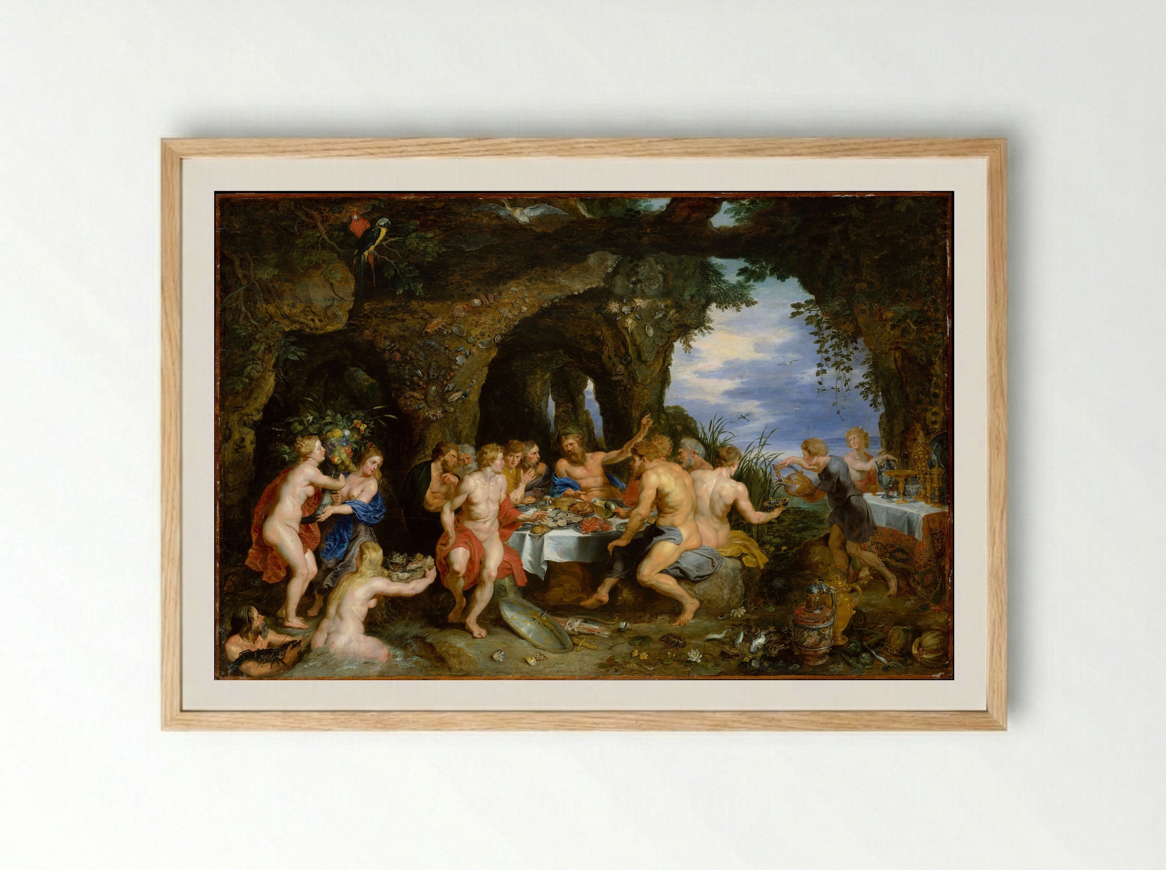 The Feast of Acheloüs - Peter Paul Rubens - Framed Print Wood