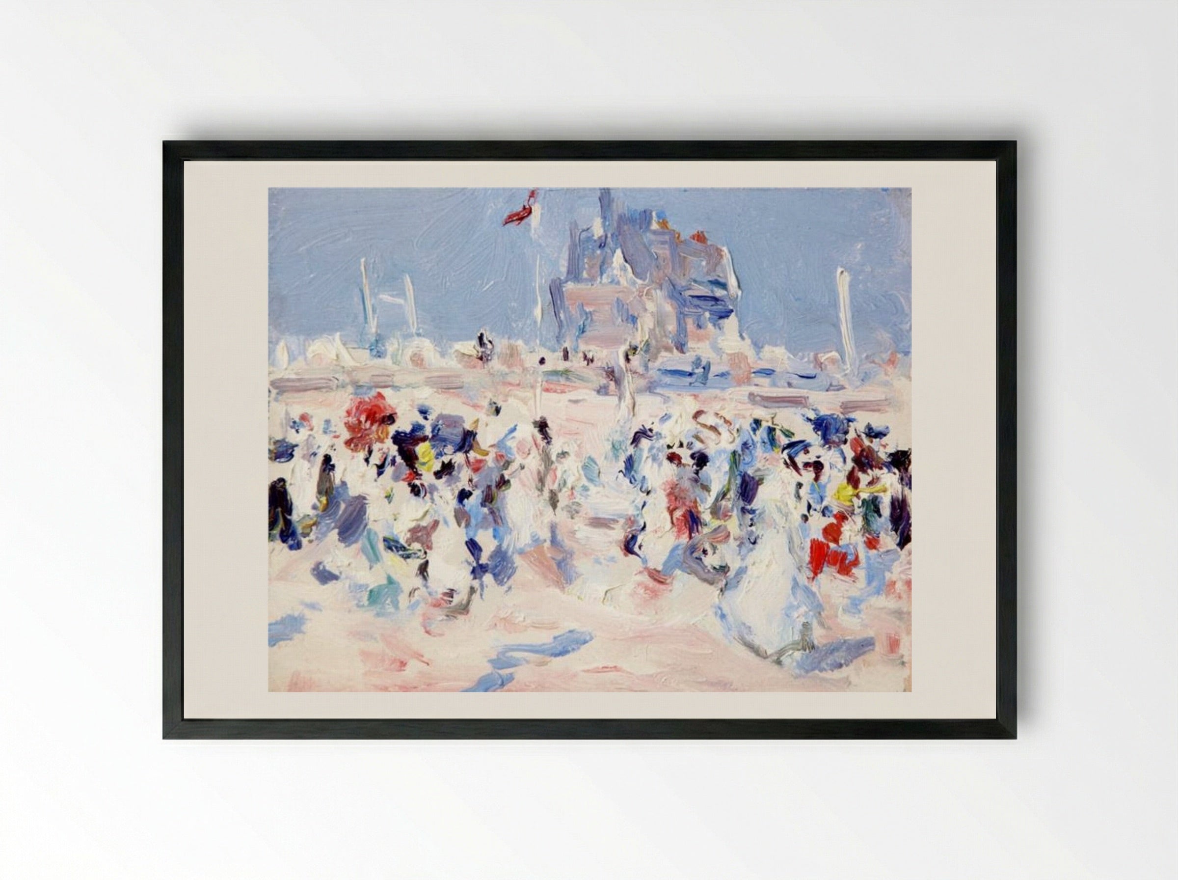 Paris-Plage - Samuel Peploe - Framed Print Black