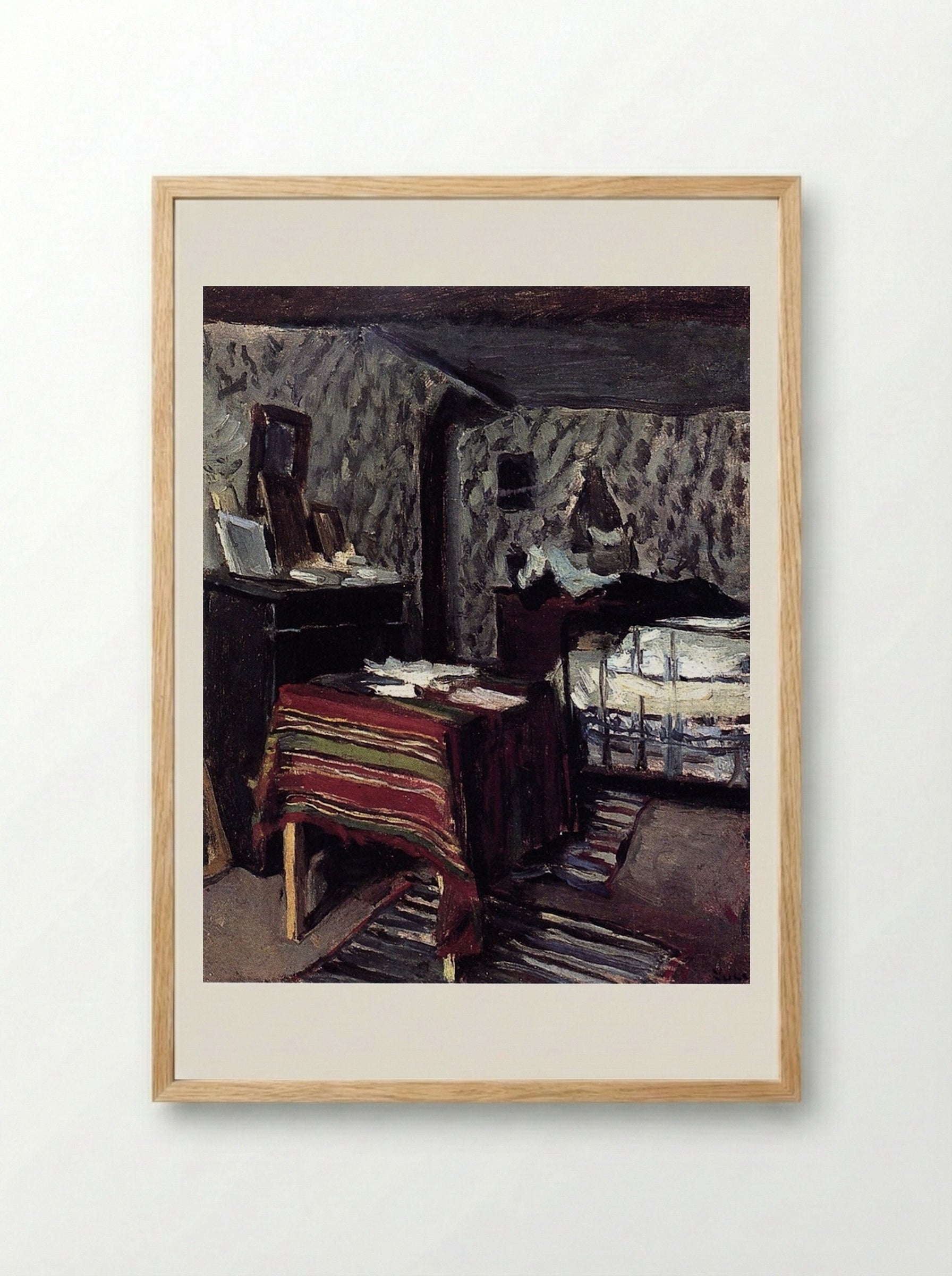 The Artist's Room, Rue Lavin - Maximilien Luce - Framed Print Wood