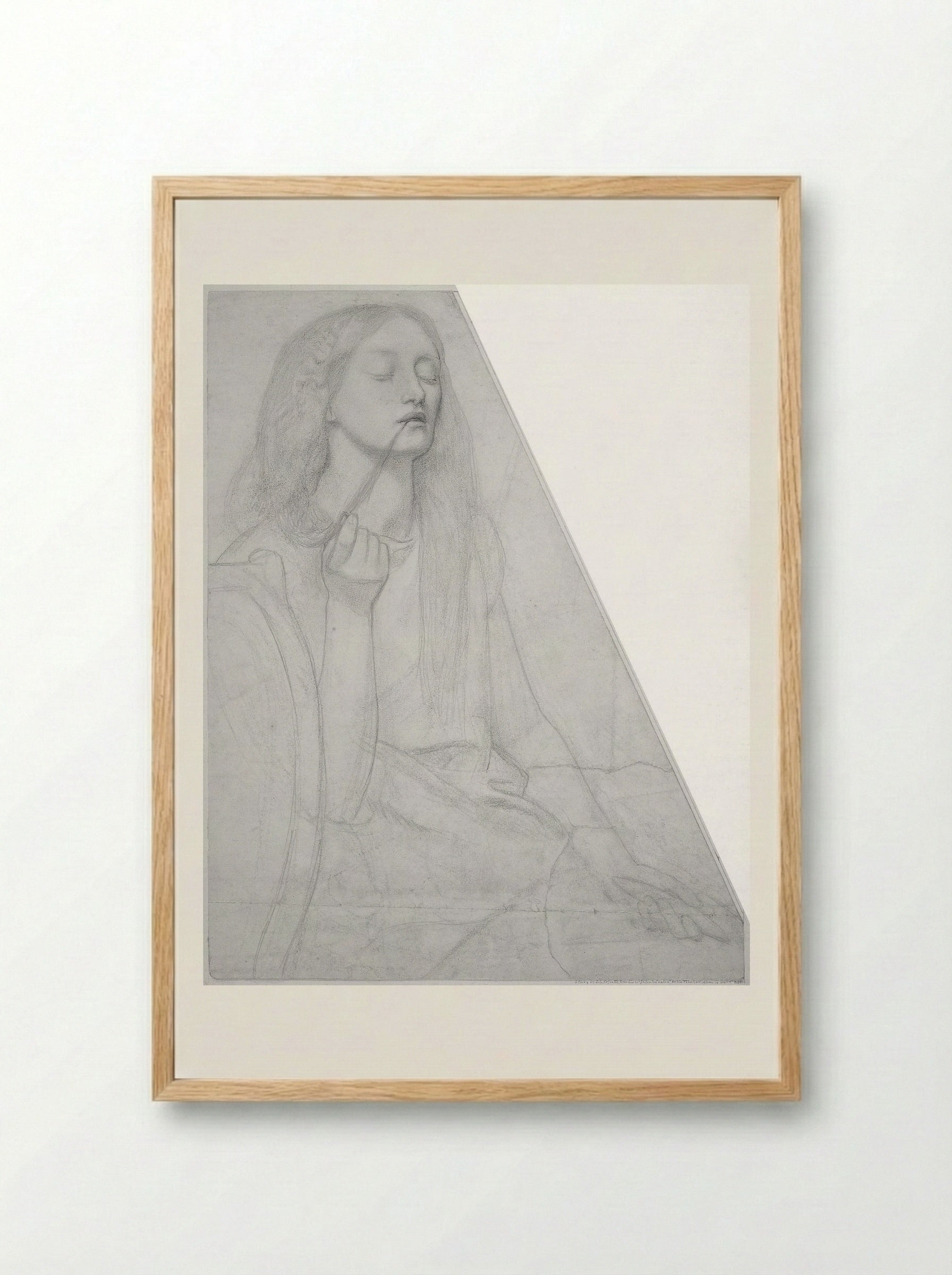 Study for 'The Return of Tibullus to Delia' - Dante Gabriel Rossetti - Framed Print Wood