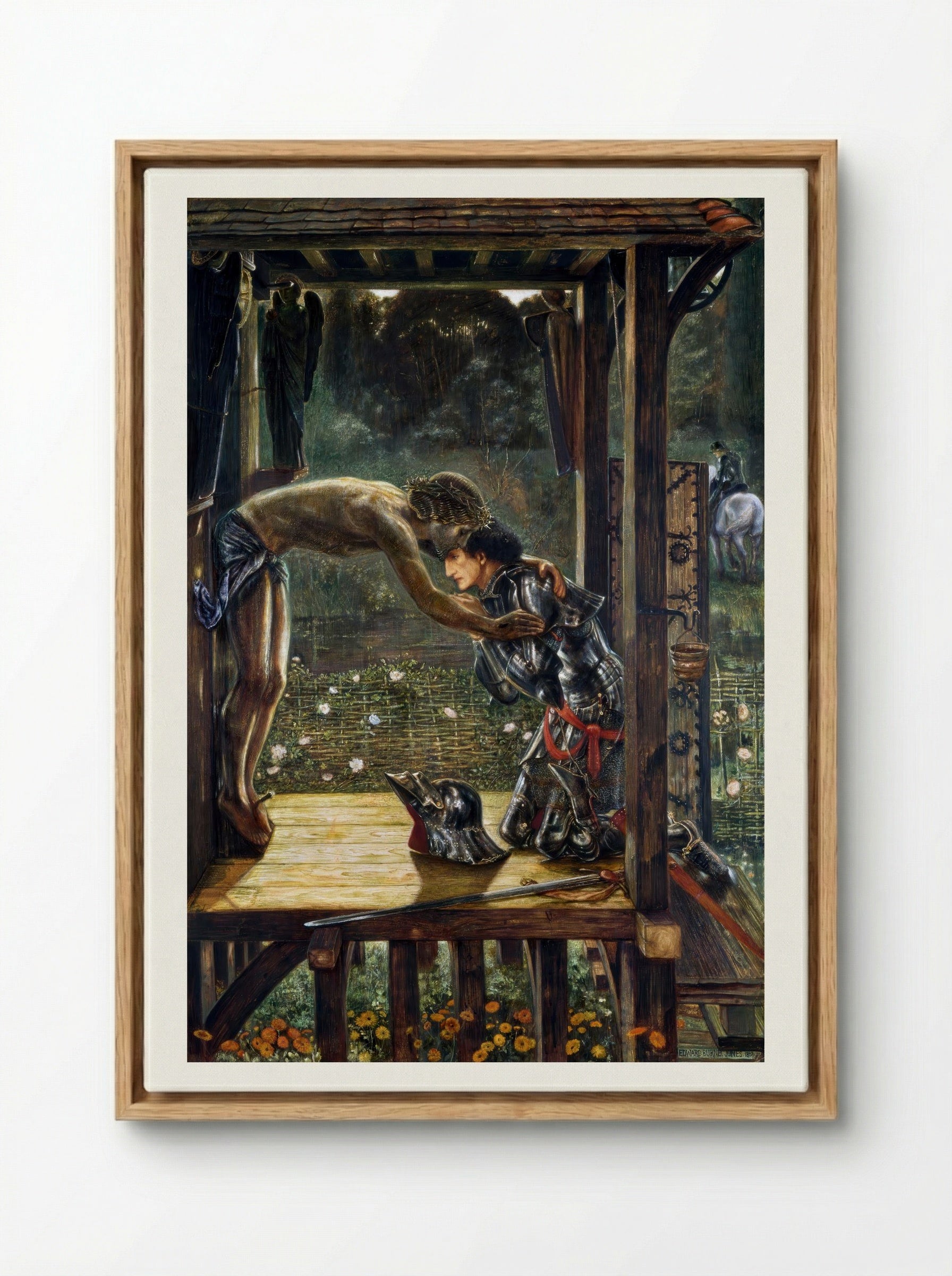 The Merciful Knight - Edward Burne-Jones - Framed Canvas Wood