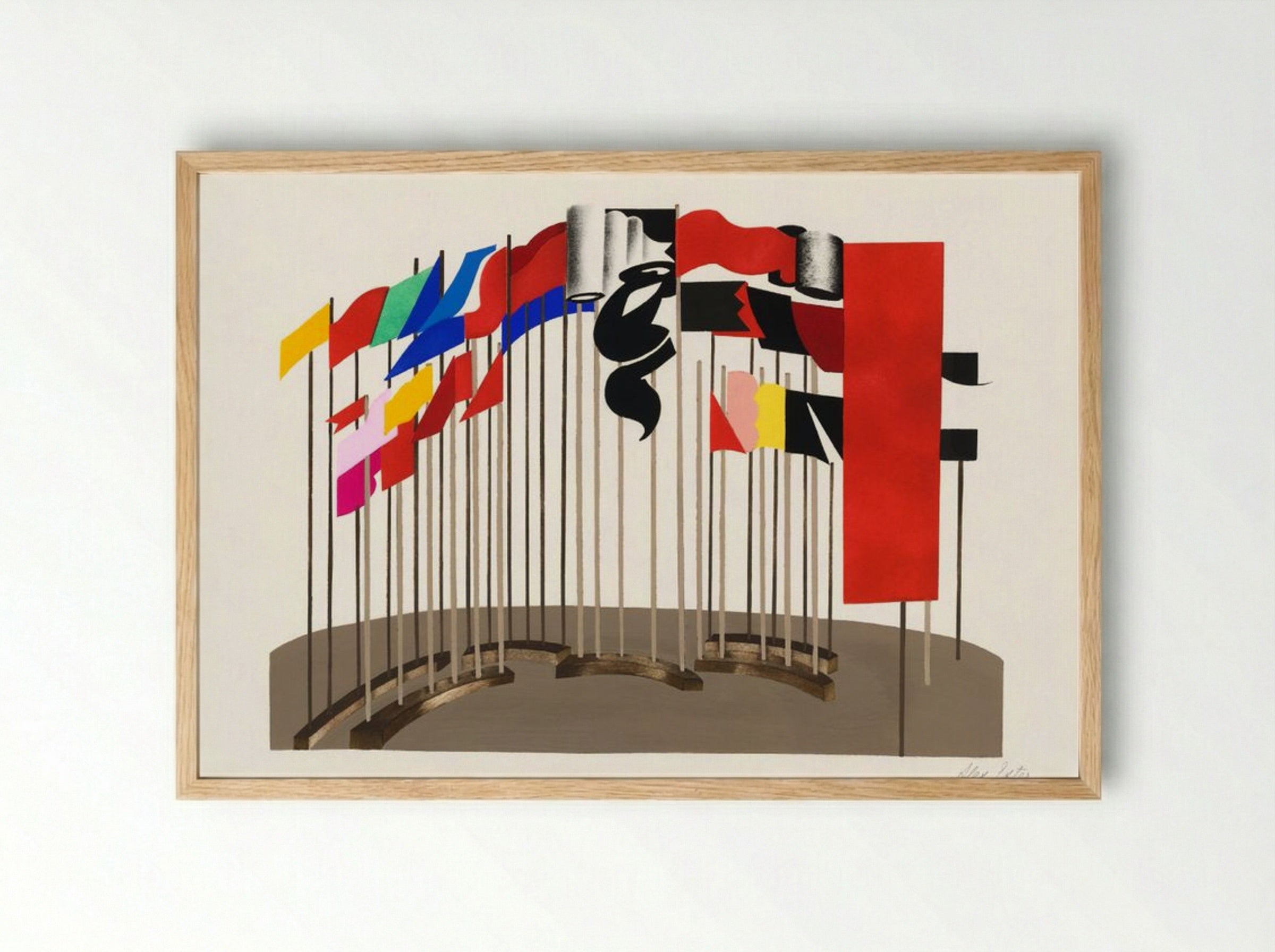 Maquettes de théâtre i.-xv. - Alexandra Exter - Framed Print Wood