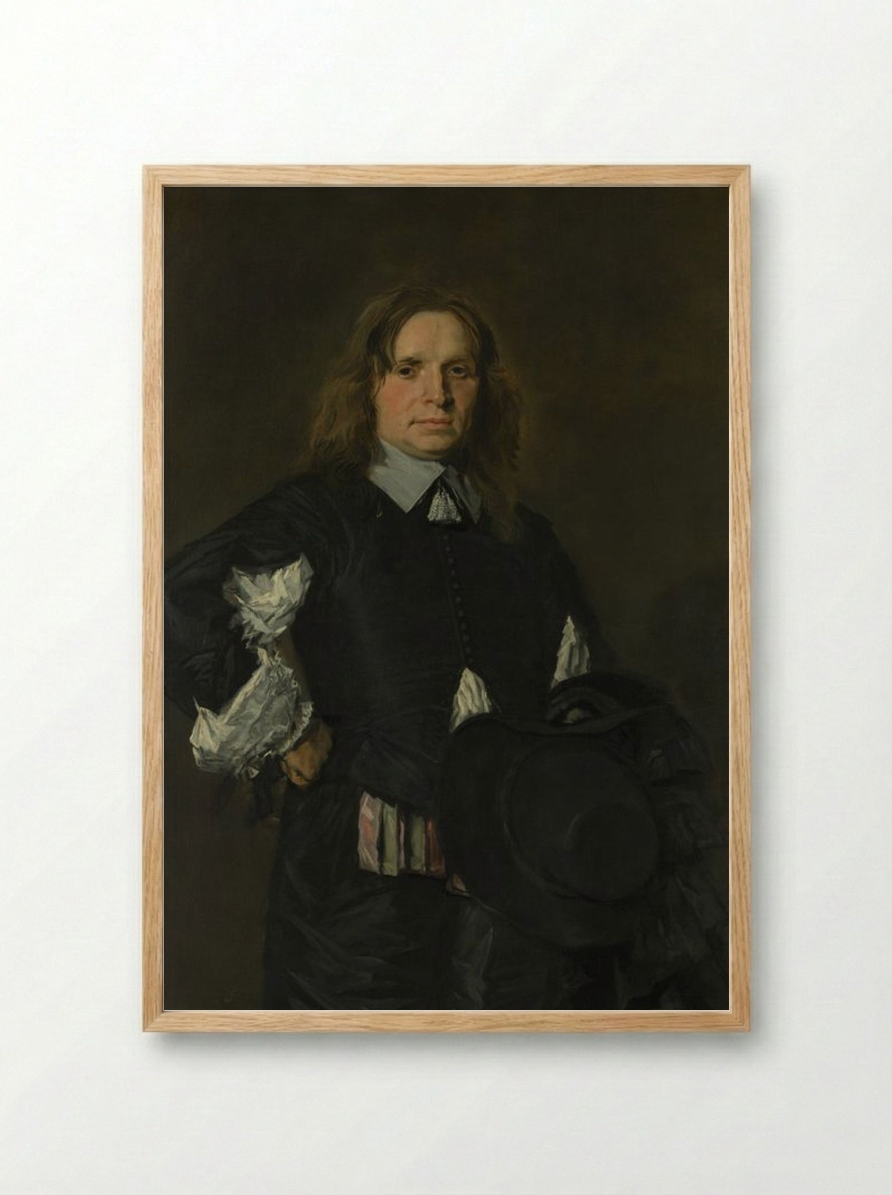 Portrait of a Man - Frans Hals - Framed Print Wood