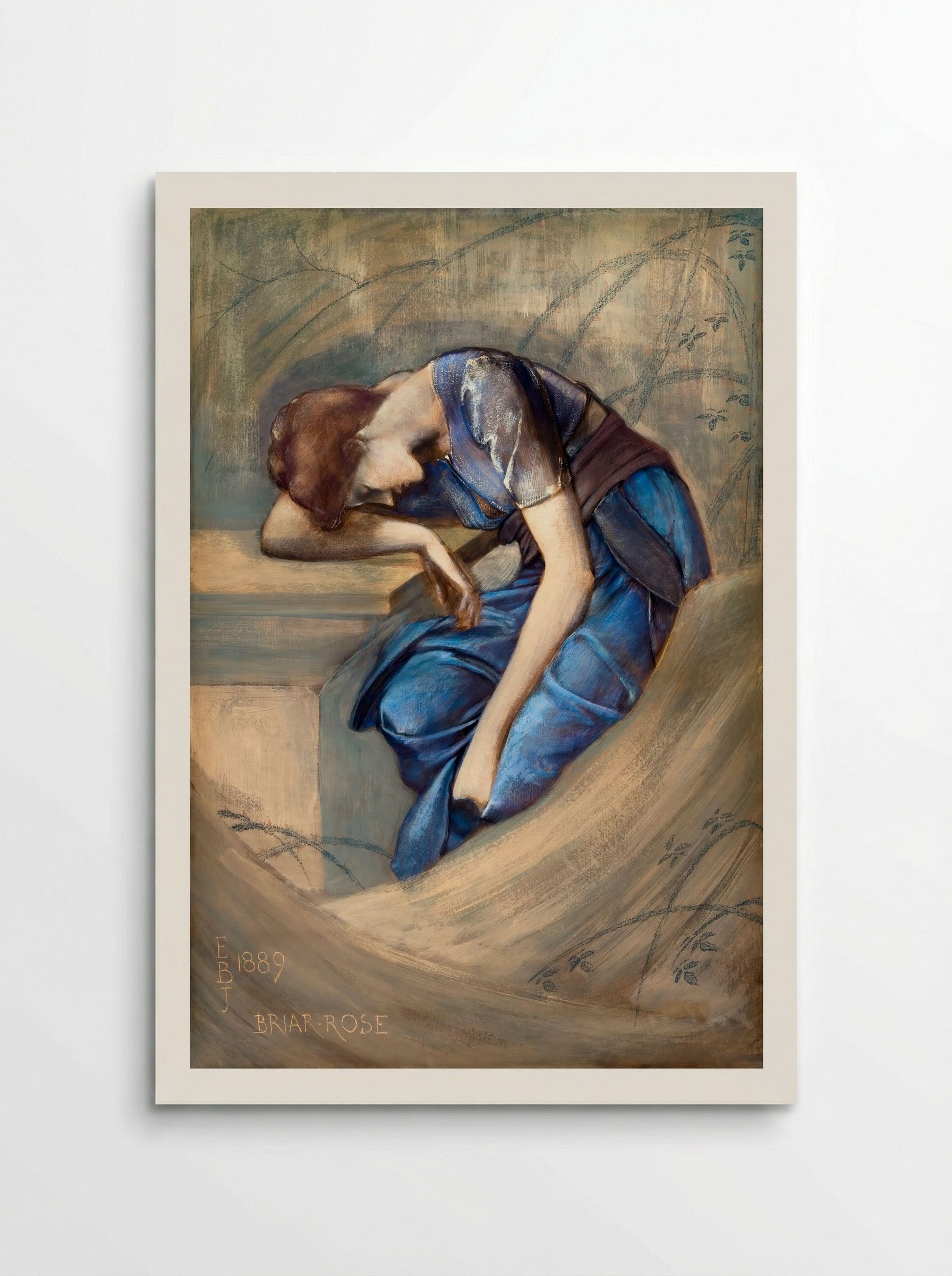 Study for 'The Garden Court' (from The Briar Rose Series) - Sir Edward Burne-Jones - Poster