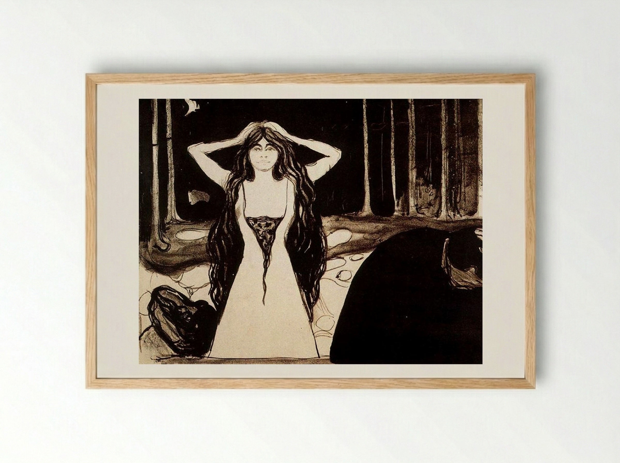 Ashes I - Edvard Munch - Framed Print Wood