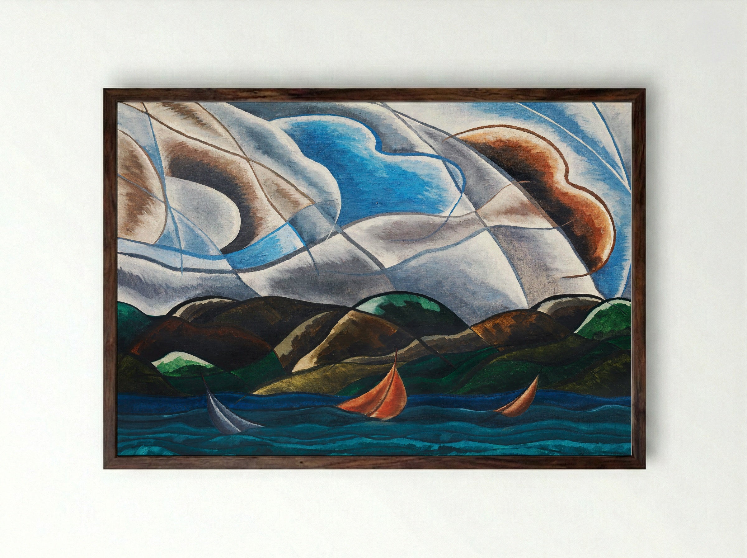 Clouds and Water - Arthur Dove - Framed Print Dark Wood