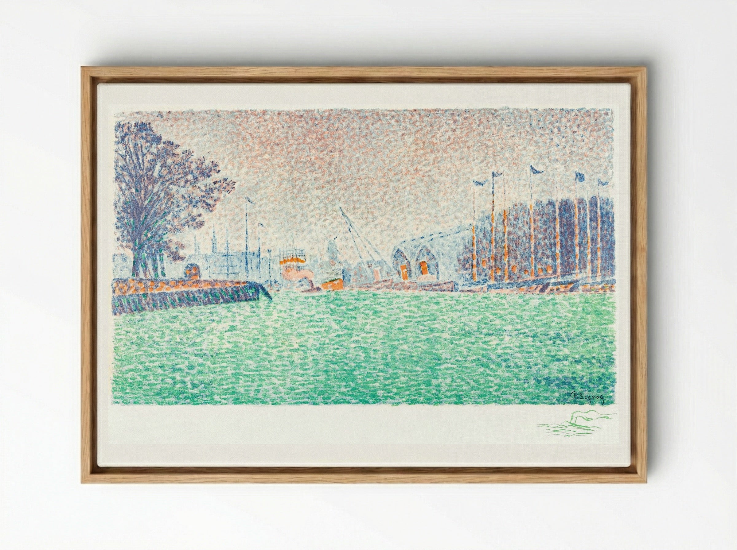 At Flushing (A Flessingue) - Paul Signac - Framed Canvas Wood