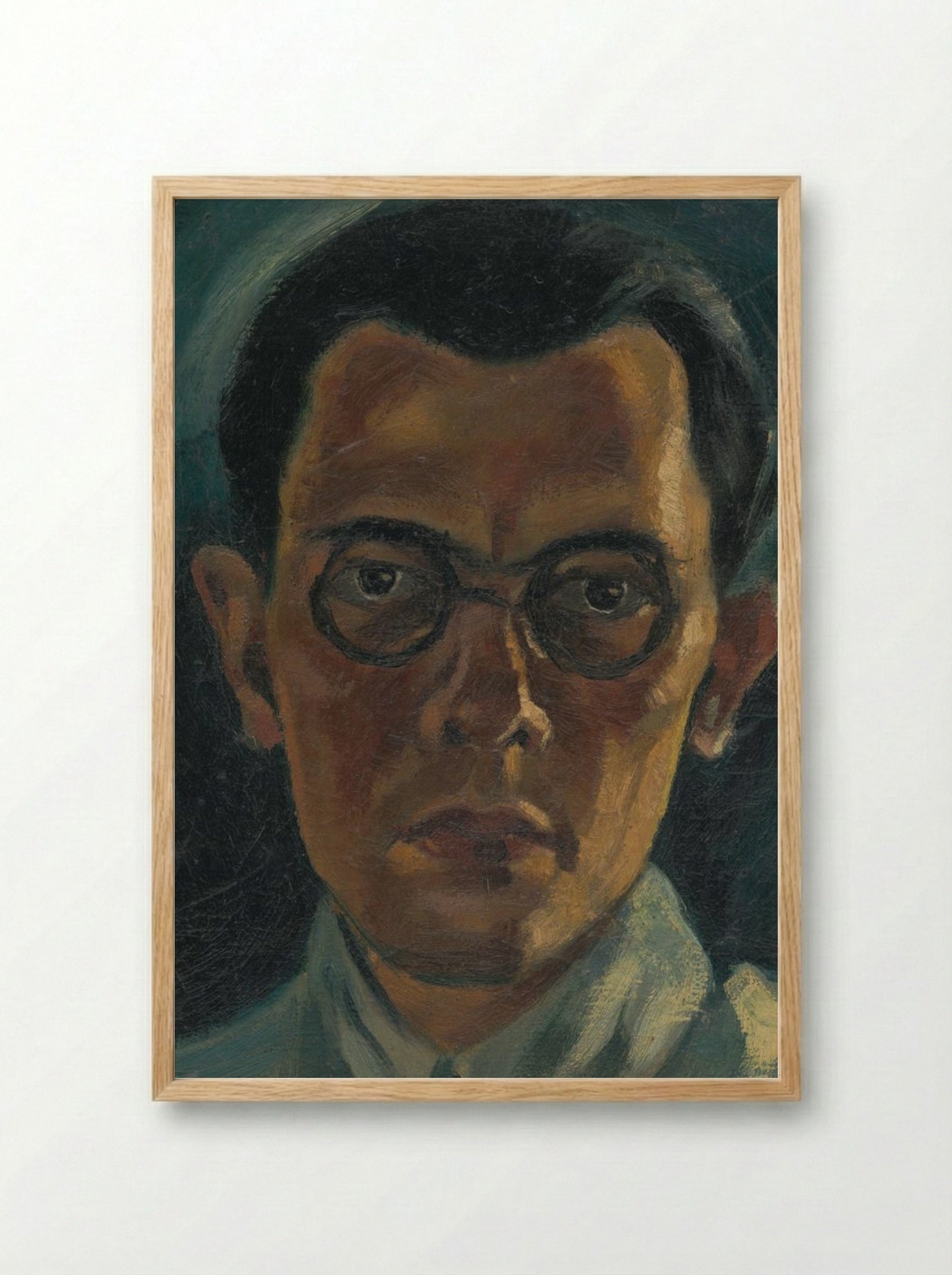 Self-Portrait - Mikuláš Galanda - Framed Print Wood