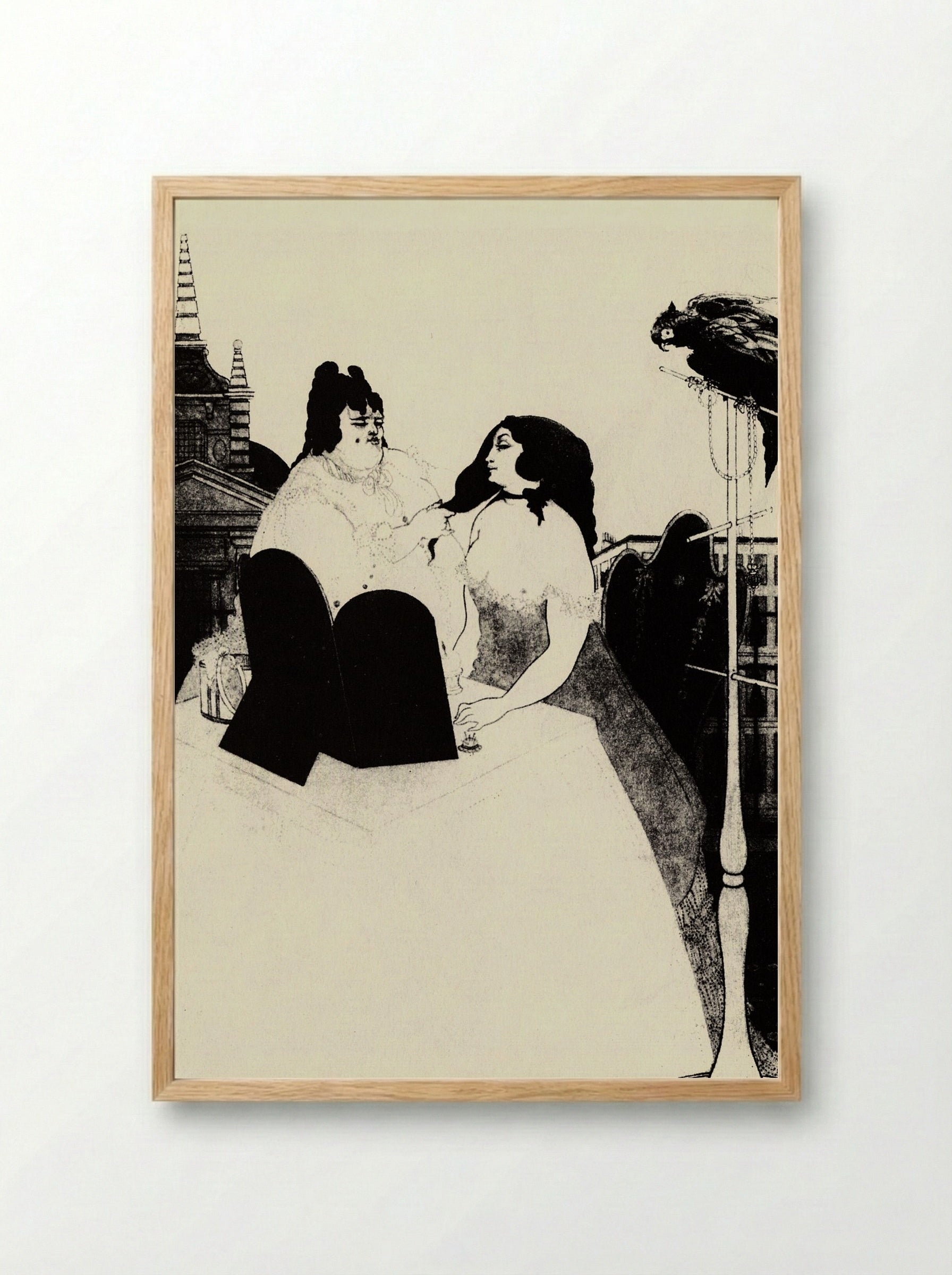 The Lady at the Dressing Table - Henri de Toulouse-Lautrec - Framed Print Wood