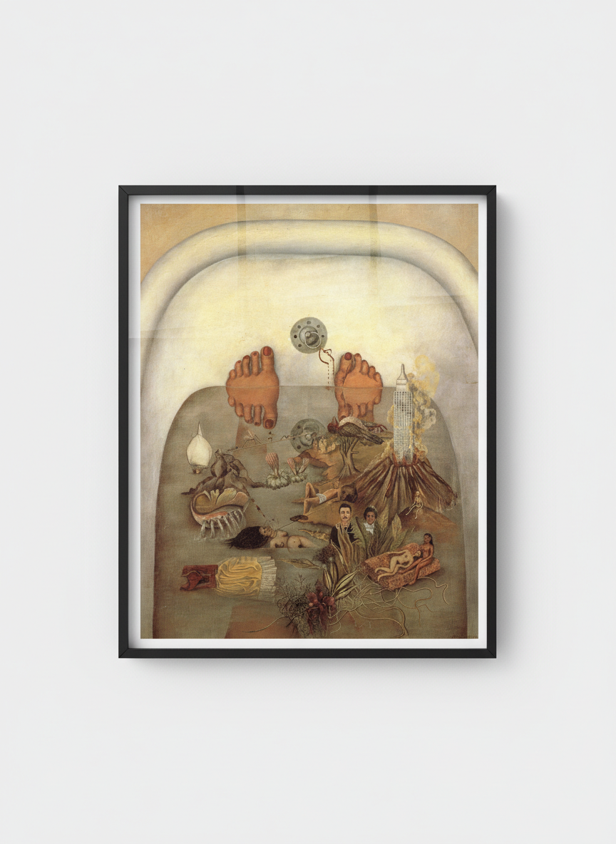 What the Water Gave Me - Frida Kahlo - Framed Print Black