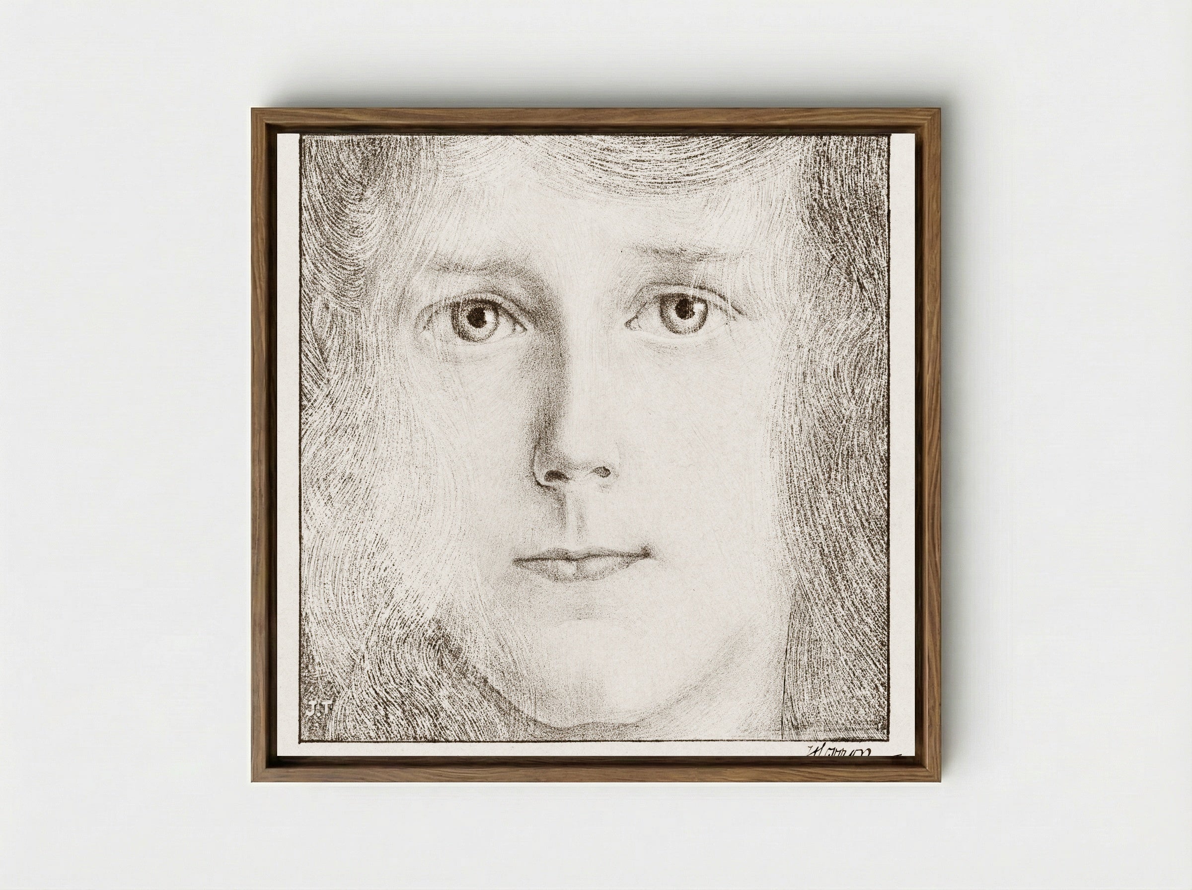 Portrait of Willy Timmerman - Jan Toorop - Framed Canvas Wood