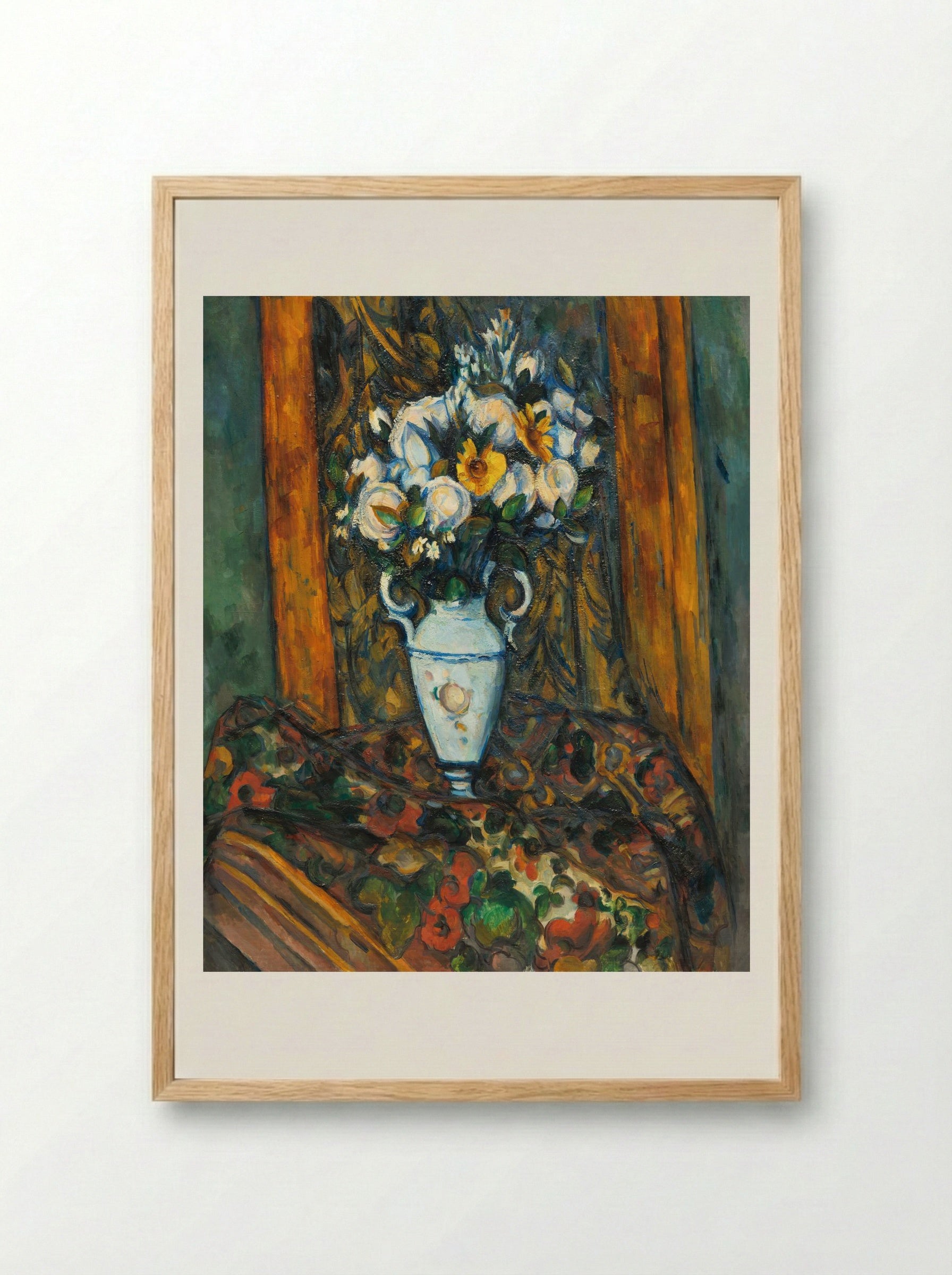 Vase of Flowers - Paul Cézanne - Framed Print Wood