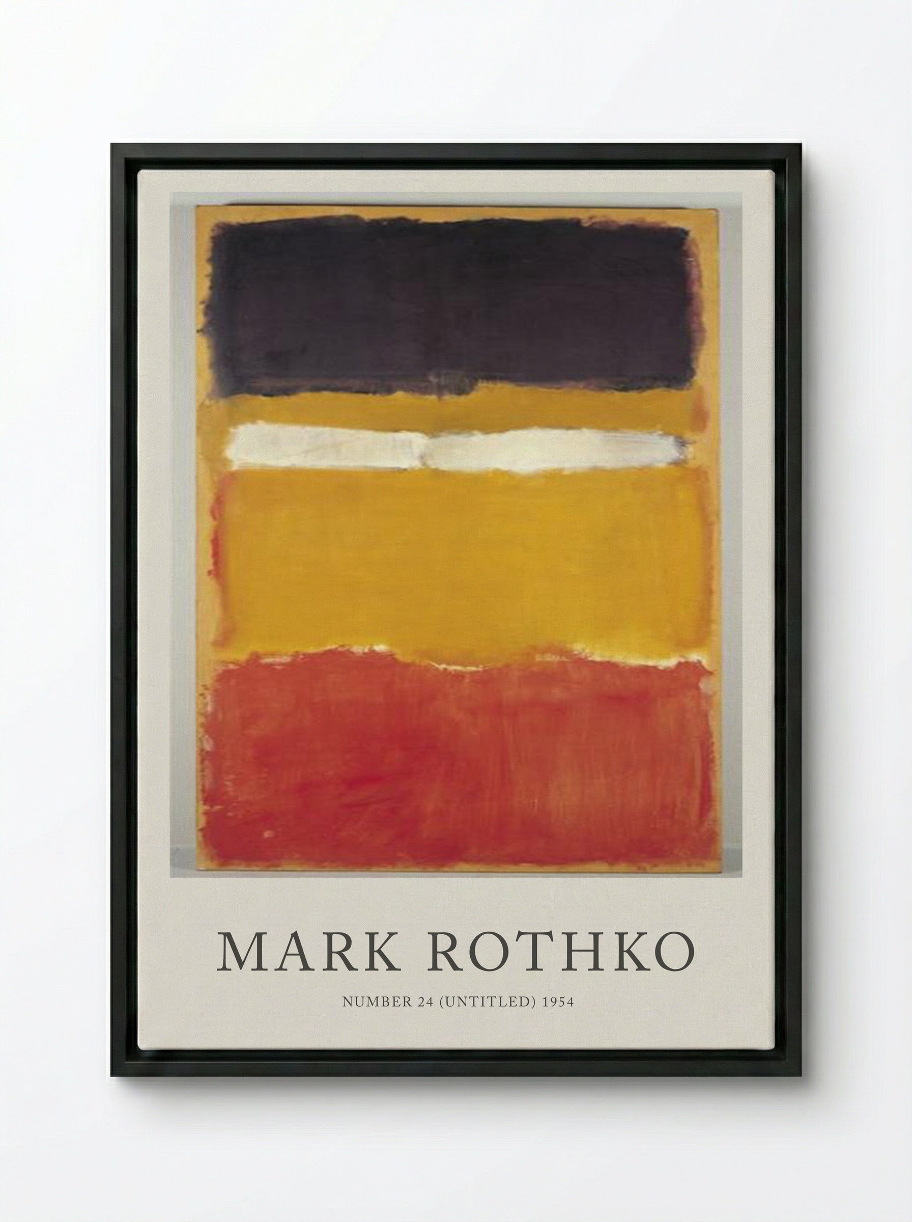 Number 24 (Untitled) - Mark Rothko - Framed Canvas Black