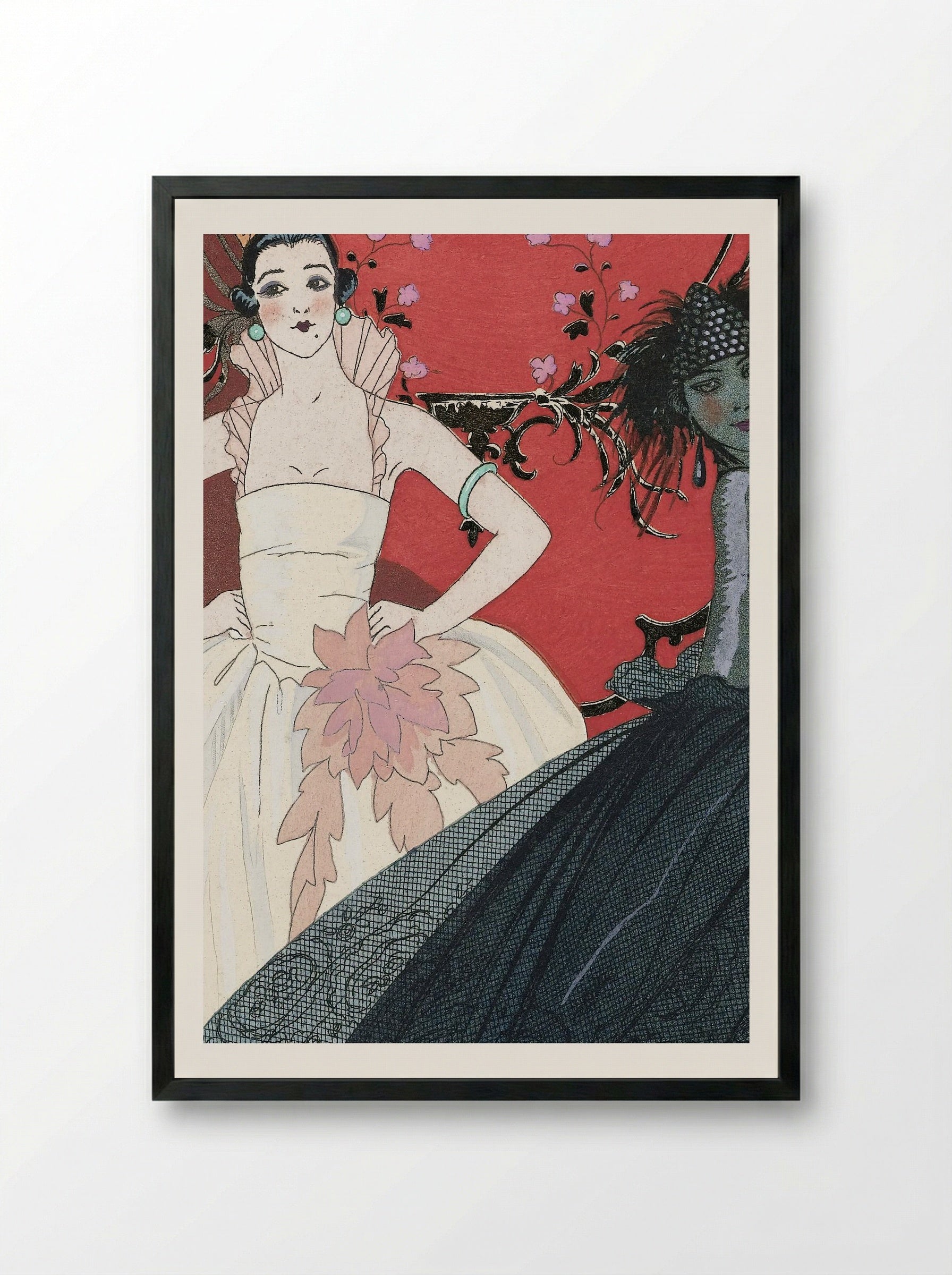 Le Jour et la Nuit - George Barbier - Framed Print Black
