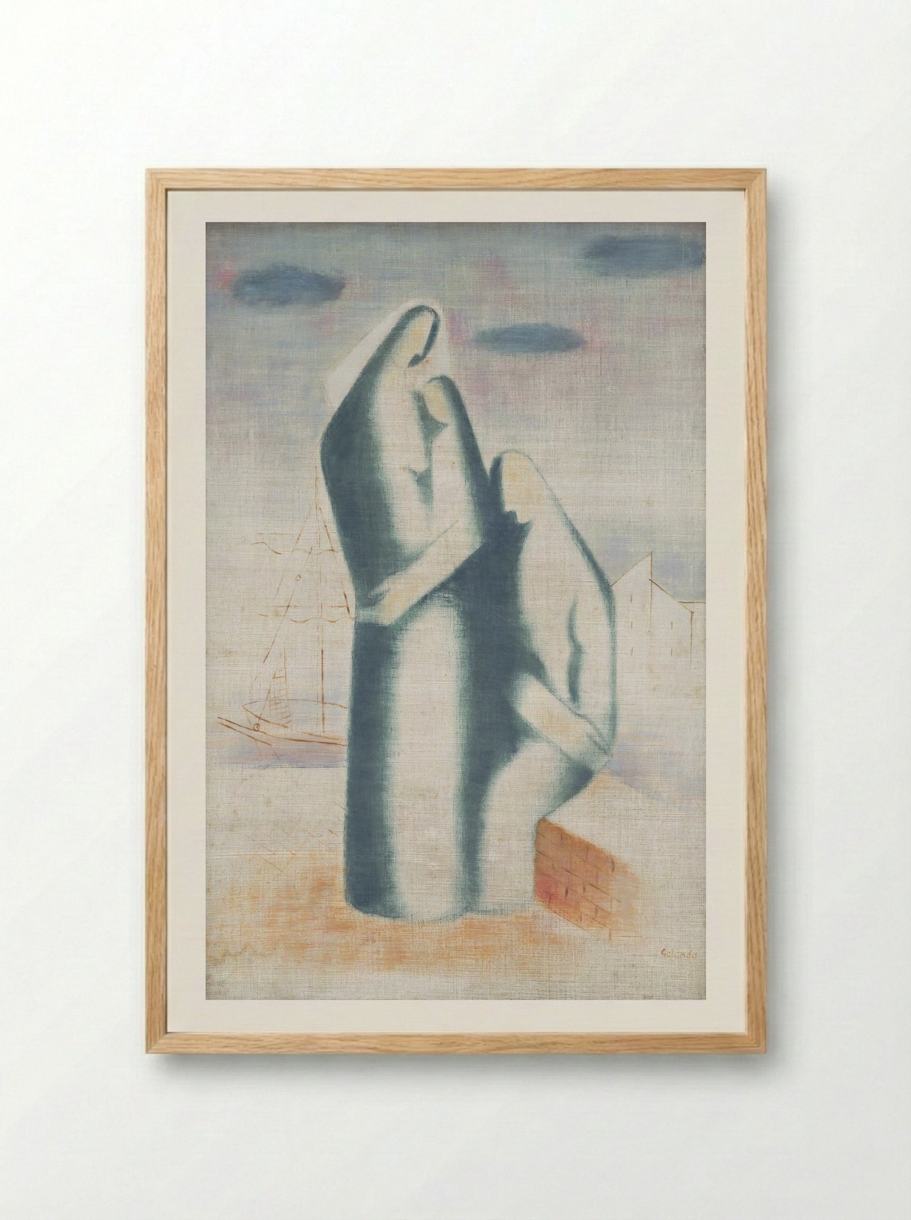 Poor Family - Mikuláš Galanda - Framed Print Wood