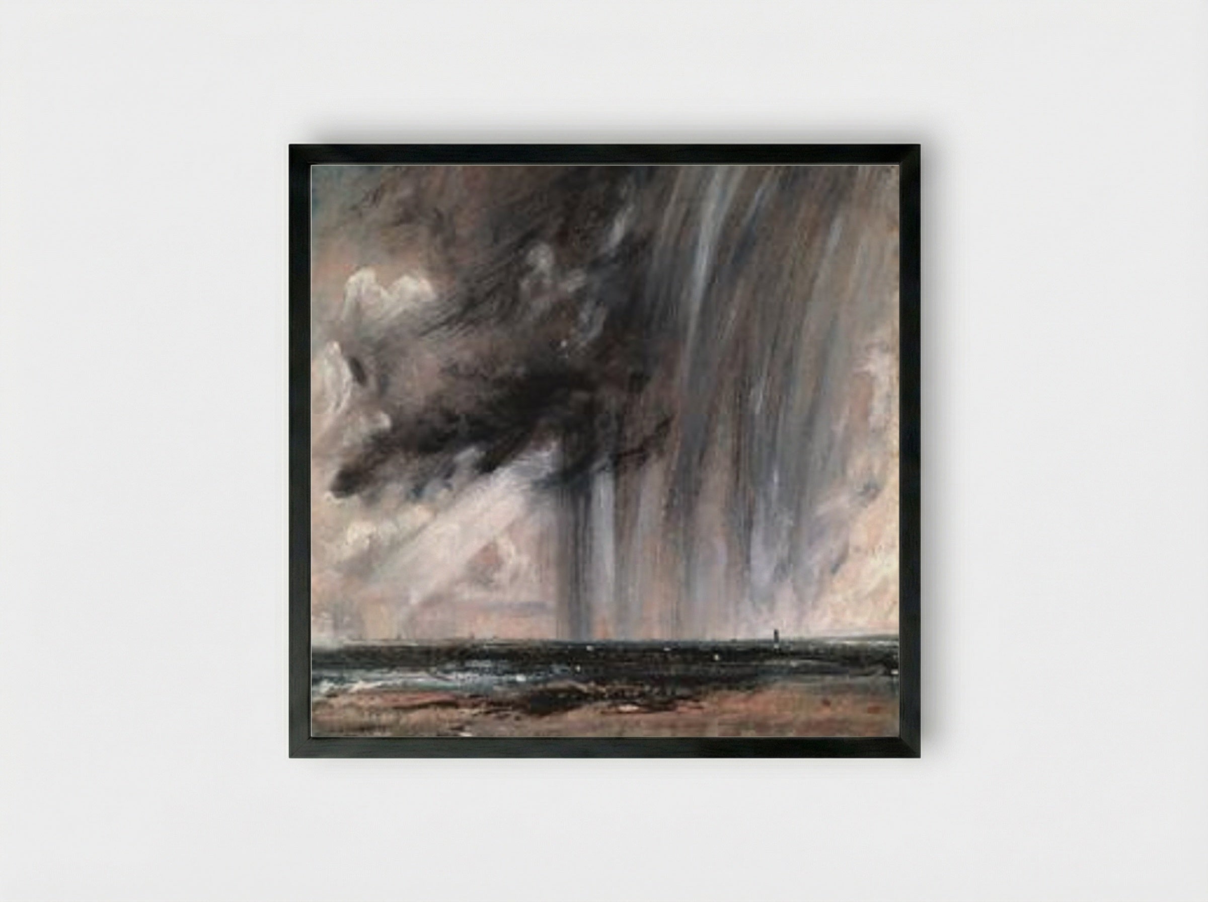 Rainstorm over the Sea - John Constable - Framed Print Black
