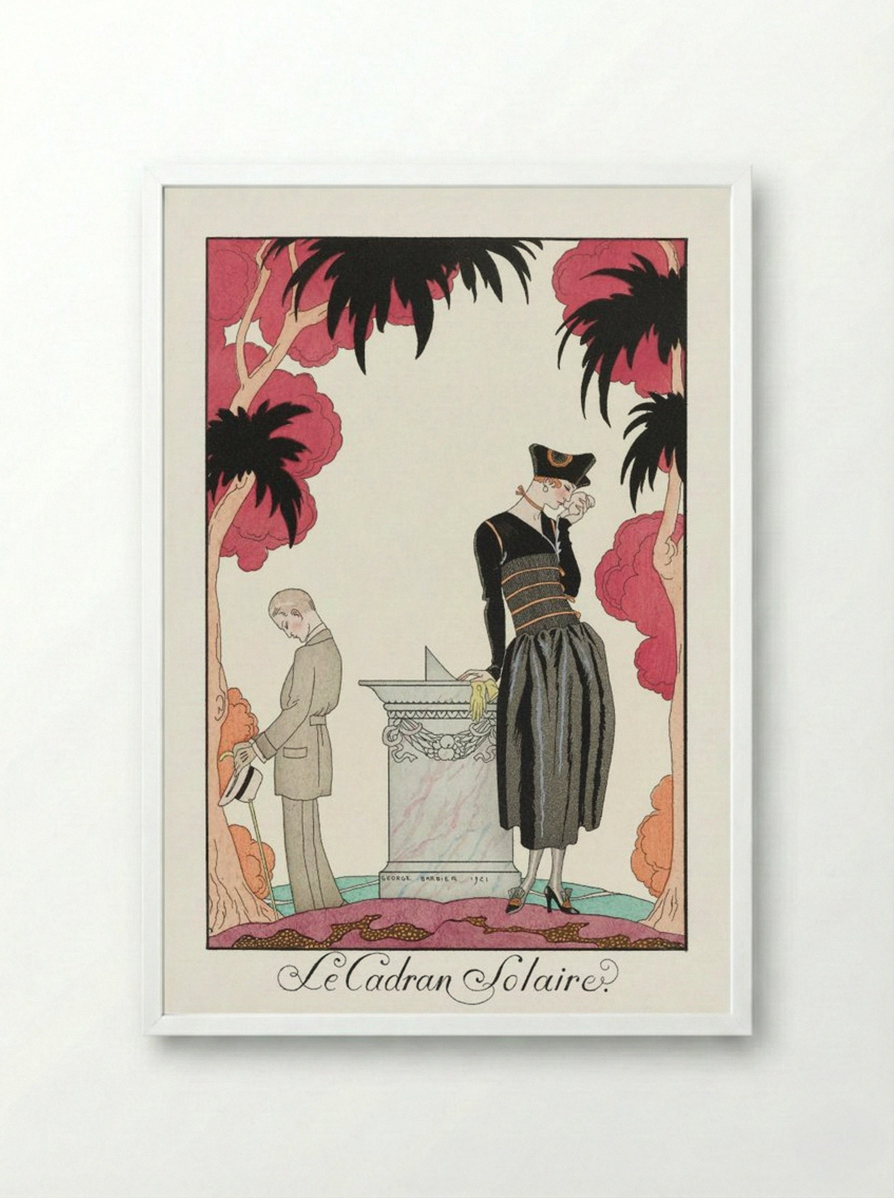 Le Cadran Solaire - George Barbier - Framed Print White