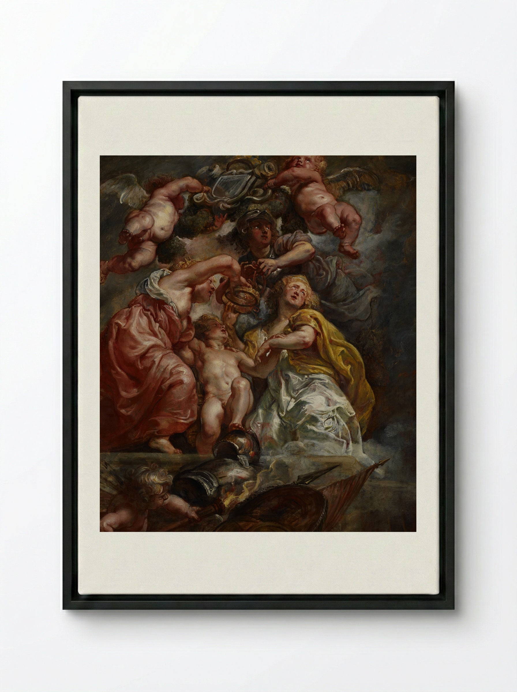 Charles I, King of England - Peter Paul Rubens - Framed Canvas Black