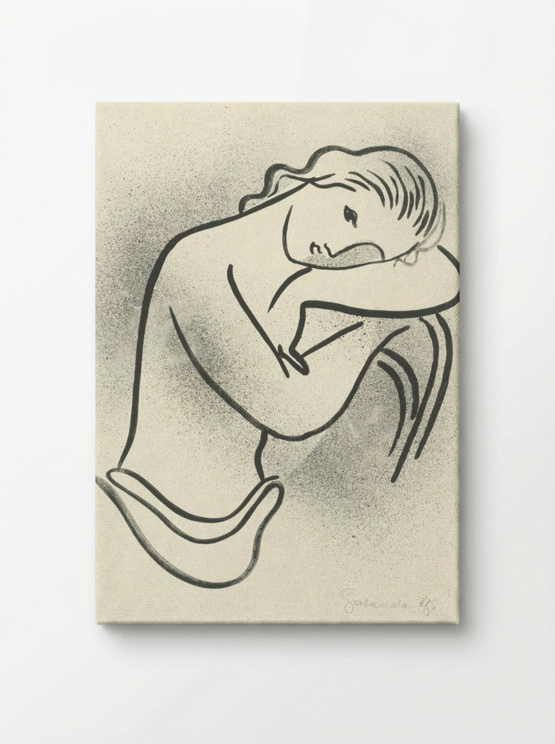 Reclining Nude (Woman Resting on Arms) - Mikuláš Galanda - Canvas