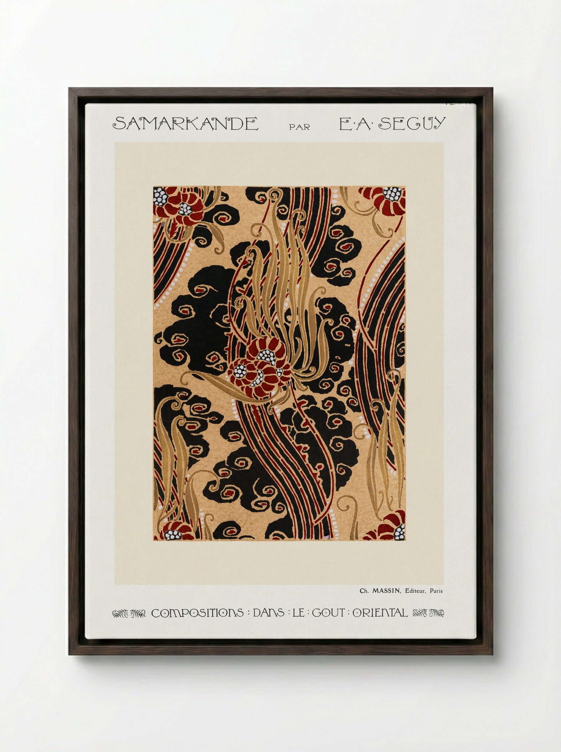Samarkande (Plate 14, Compositions in the Oriental Style) - Émile-Allain Séguy - Framed Canvas Dark Wood