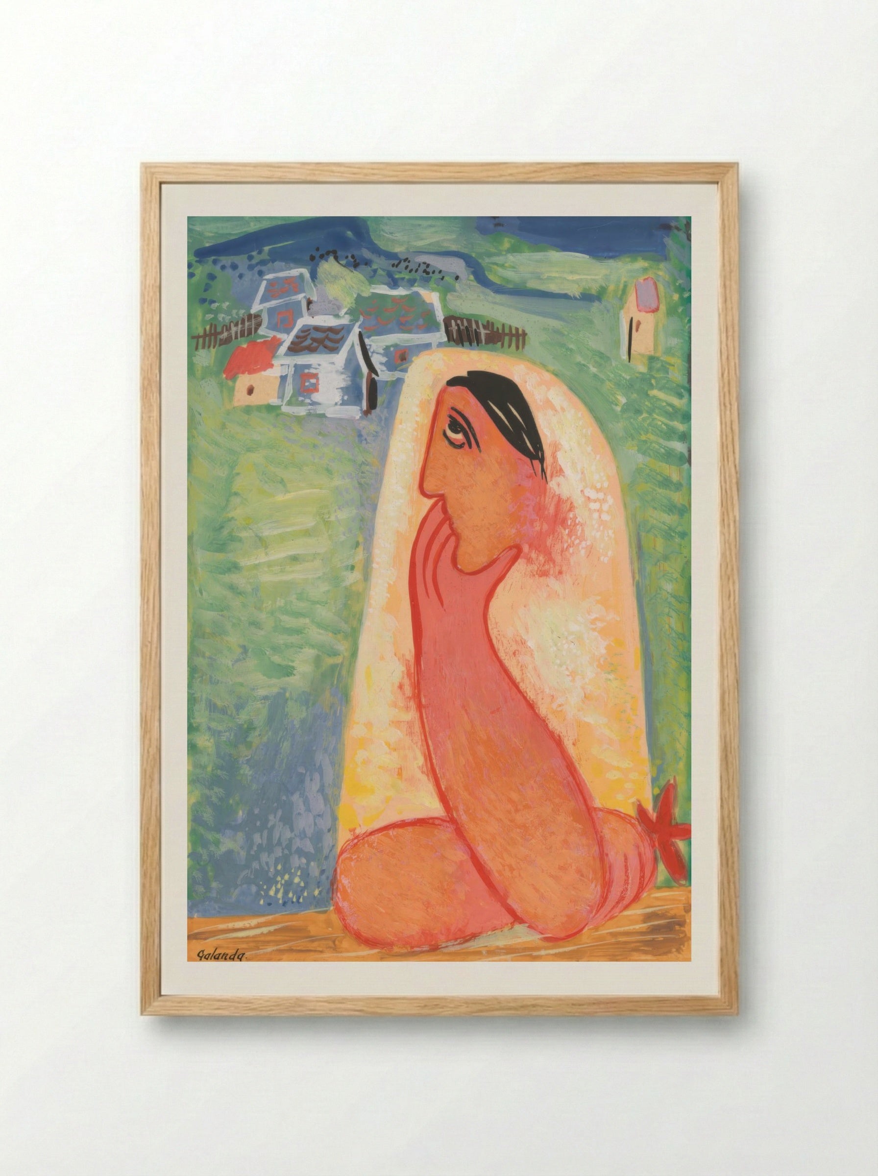 Villager - Mikuláš Galanda - Framed Print Wood