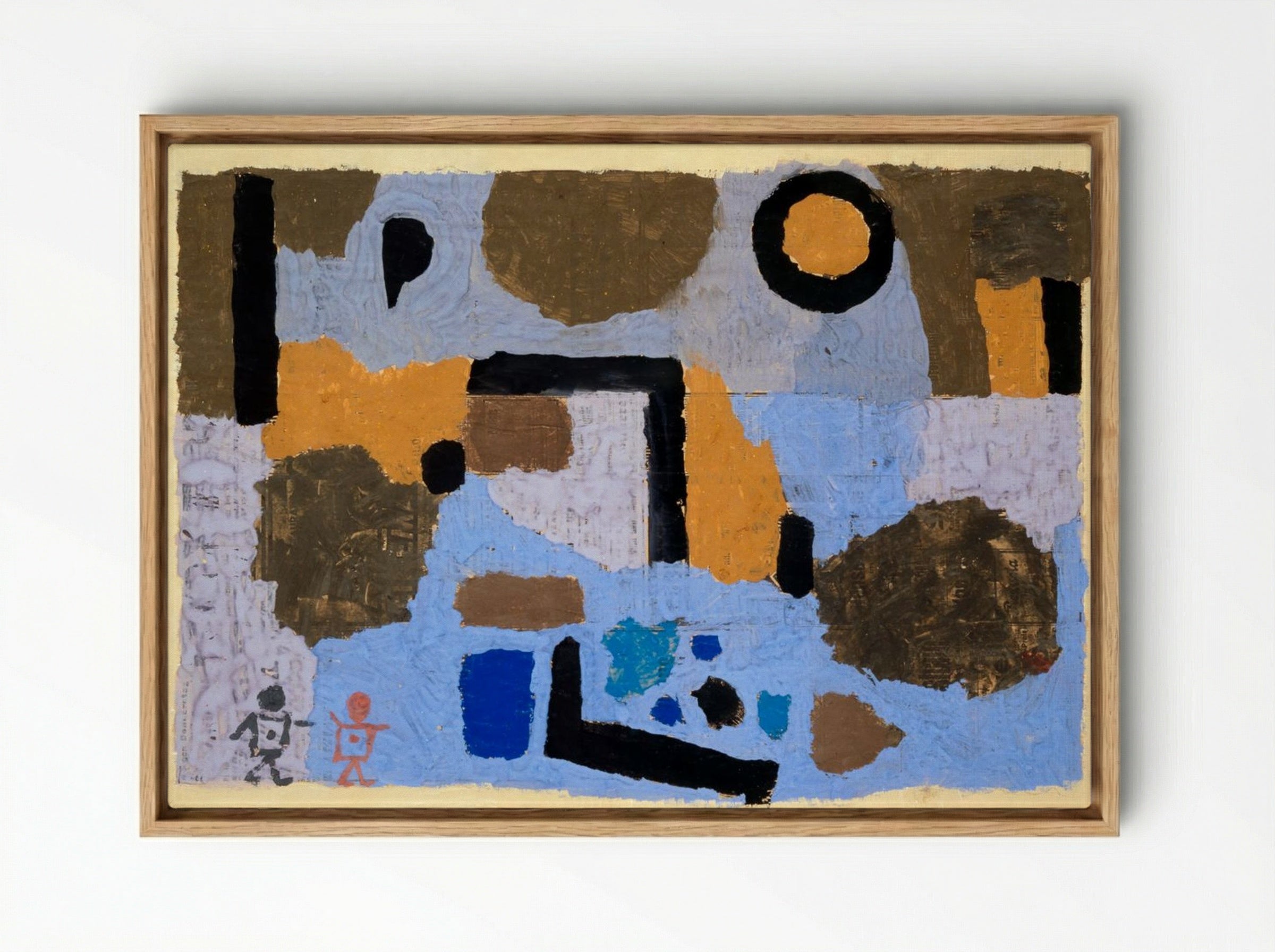 With the Two Lost Ones - Paul Klee - Framed Canvas Wood