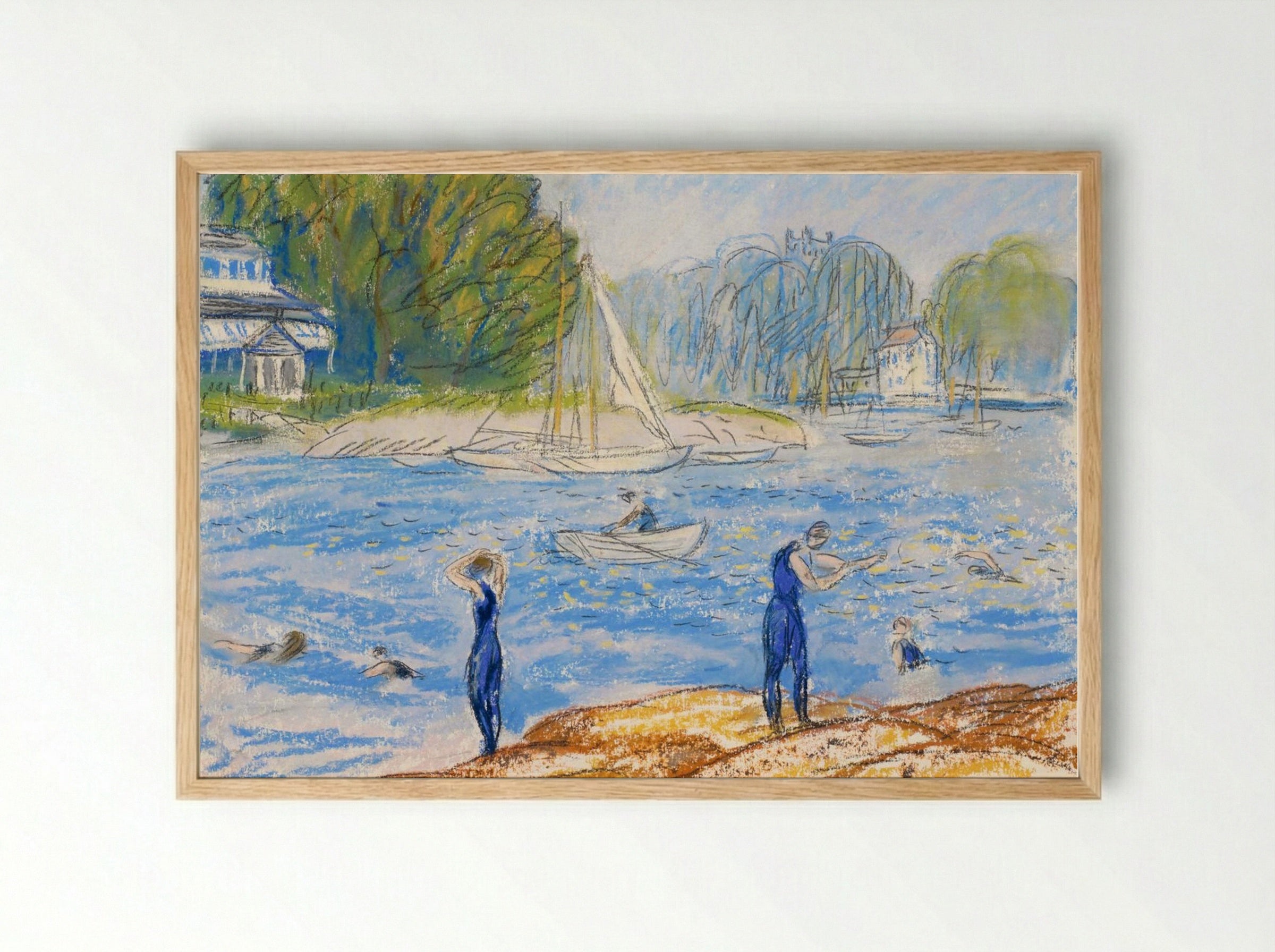 Bathers, Annisquam - William James Glackens - Framed Print Wood