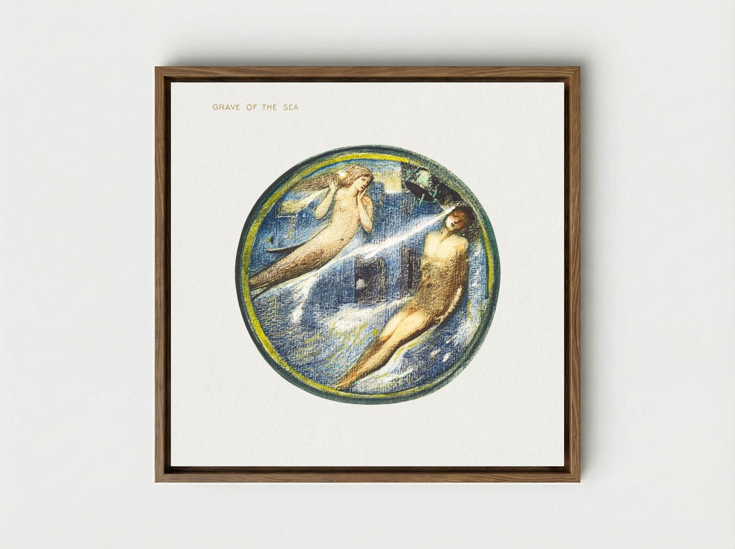 Grave of the Sea, from The Flower Book - Edward Burne-Jones - Framed Canvas Wood