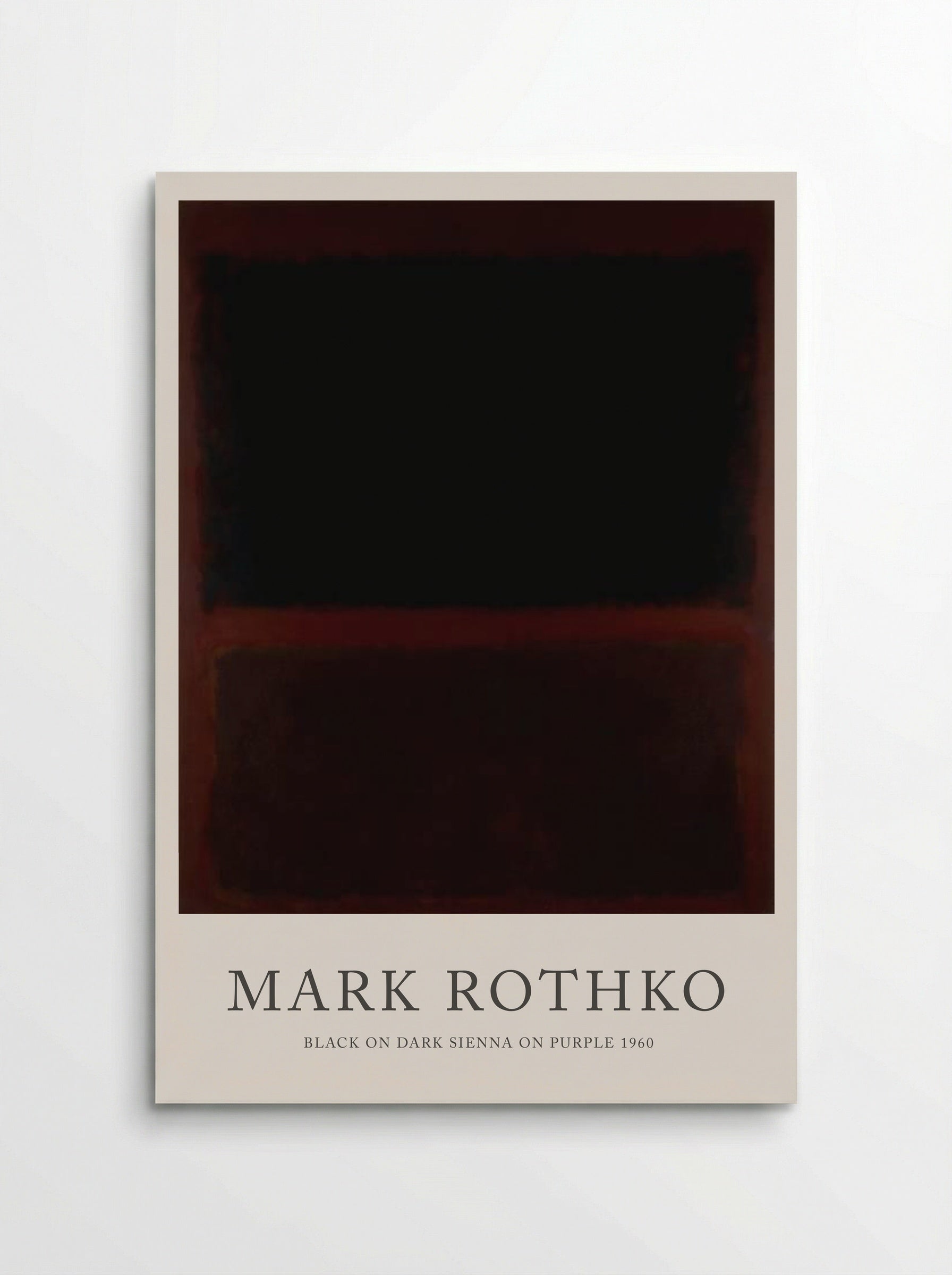 Black on Dark Sienna on Purple - Mark Rothko - Poster